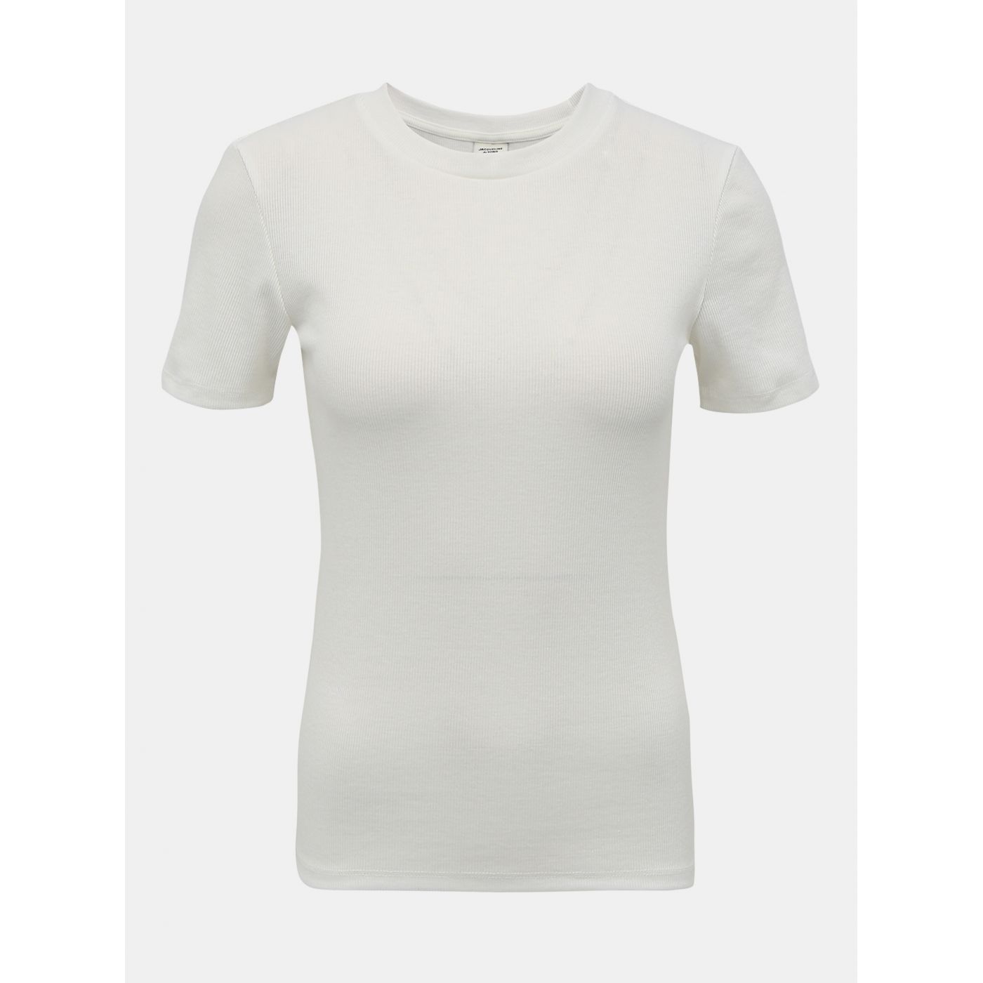 Jacqueline de Yong Kissa White Basic T-Shirt