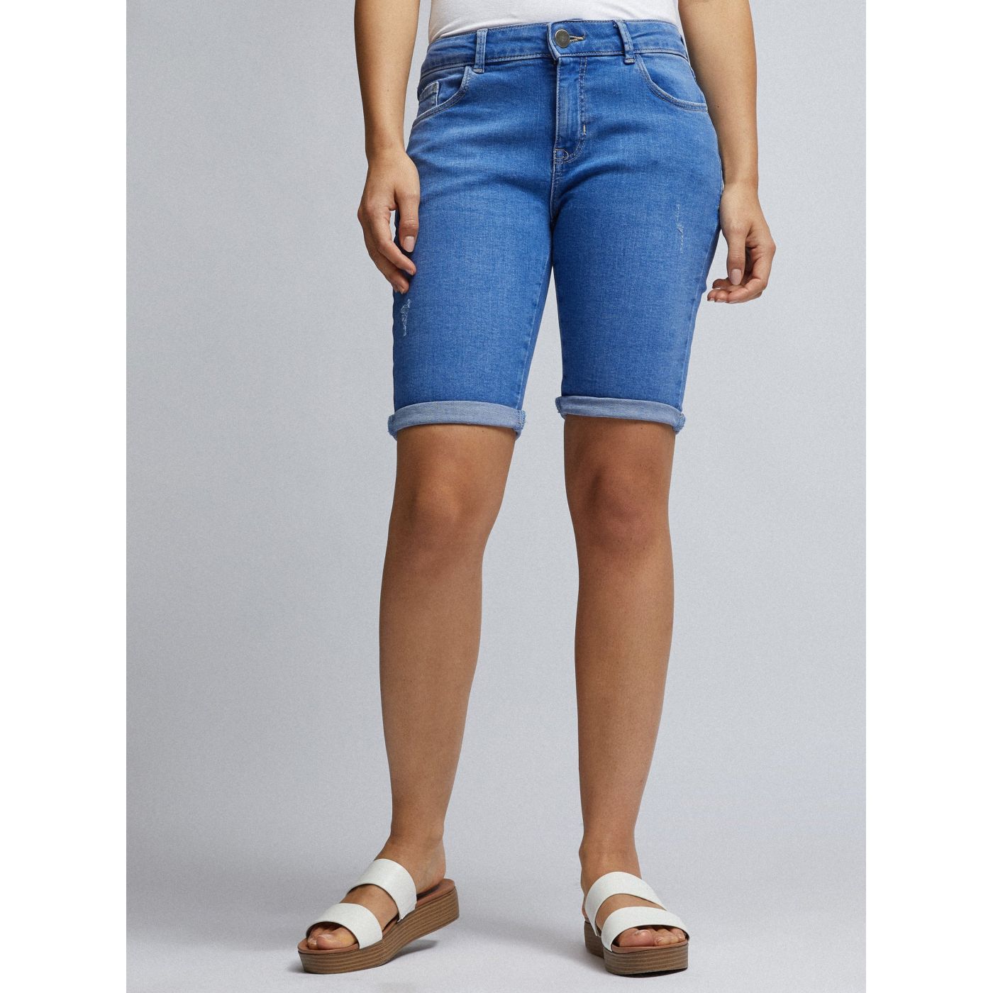 Dorothy Perkins Petite Blue Denim Shorts