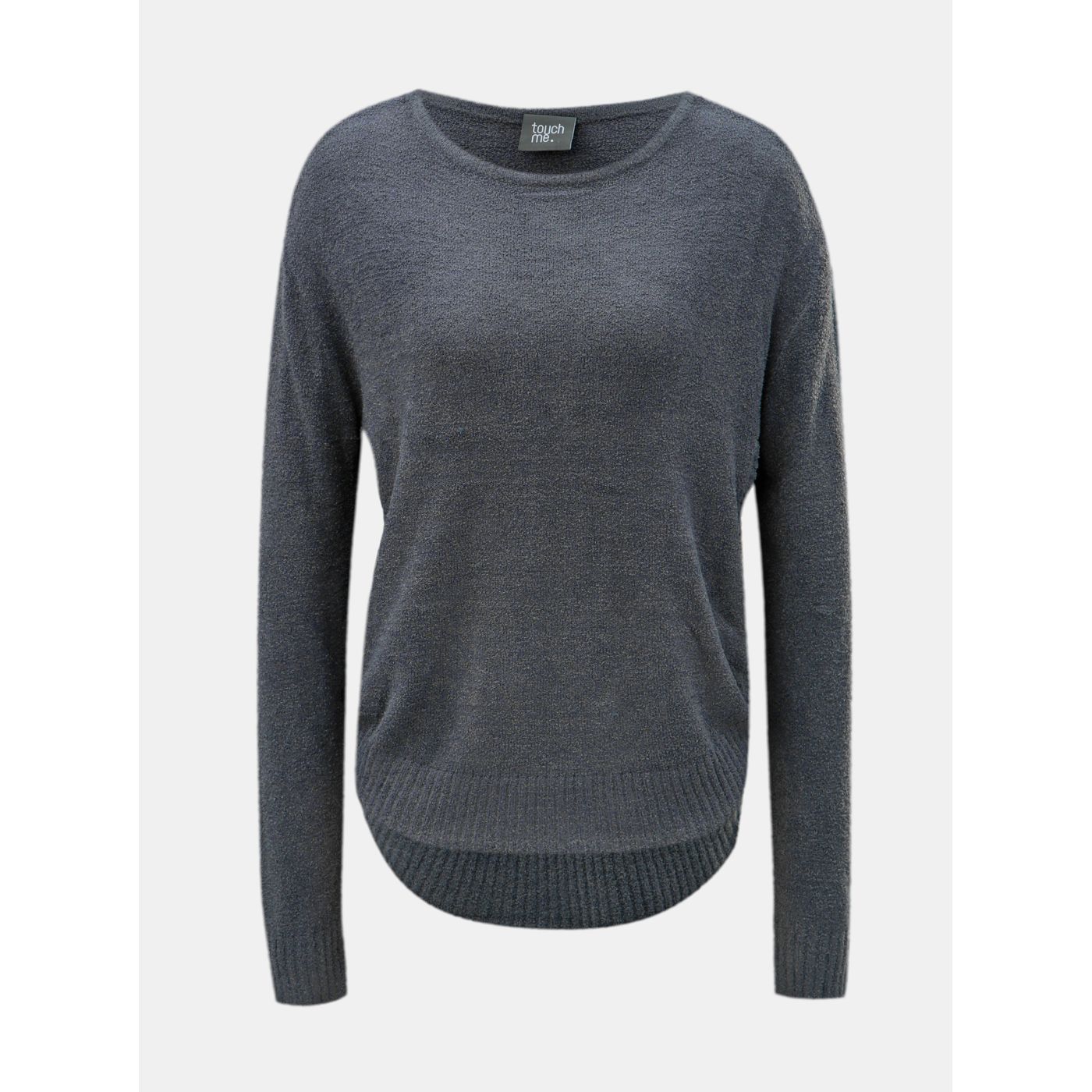 Grey loose sweater with round neck touch me. Pocahontas Vibe
