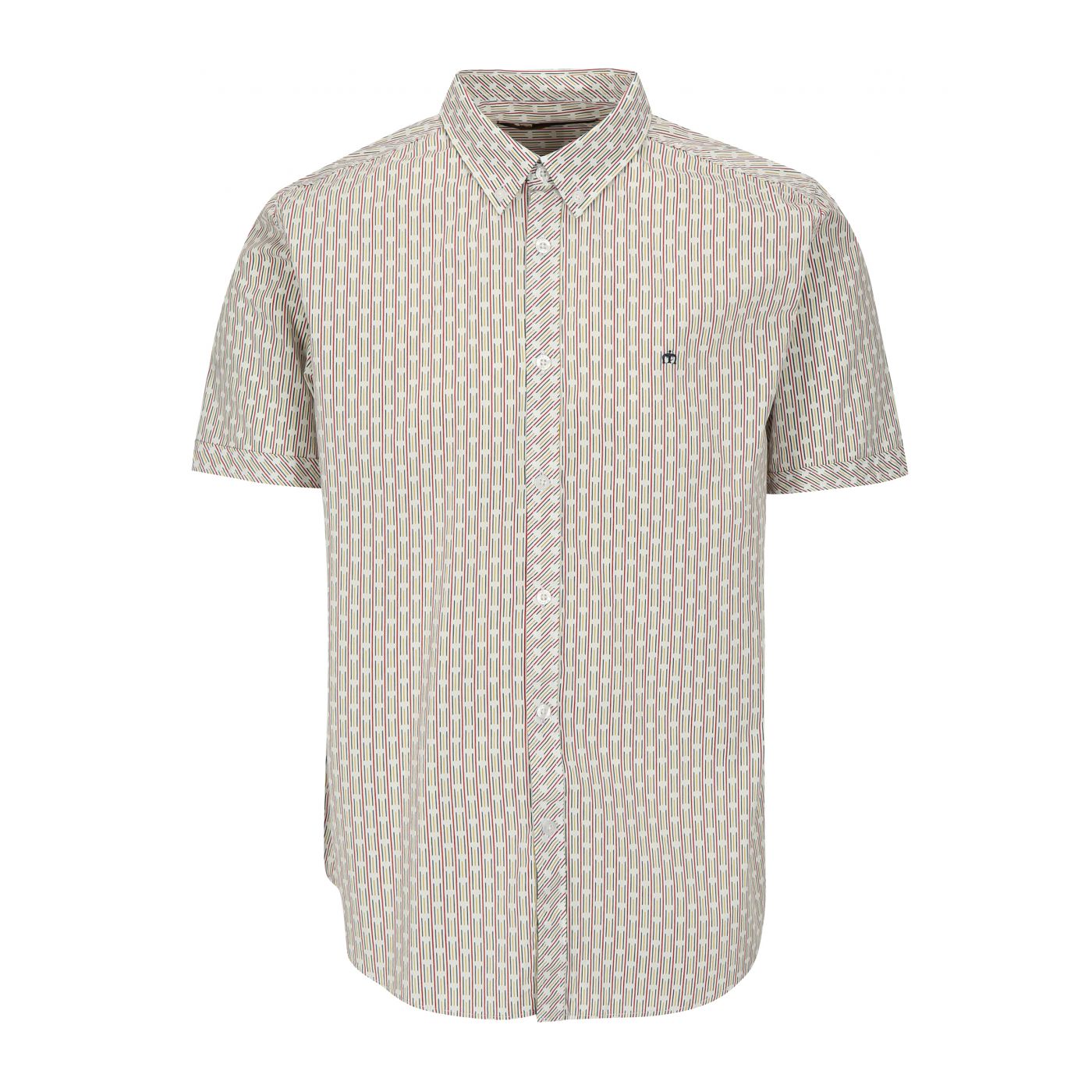 Merc Cream Patterned Short Sleeve Shirt
