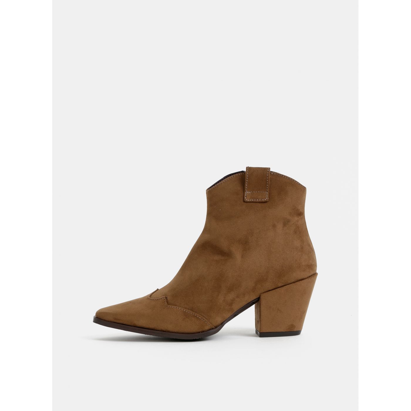 Brown ankle boots in ojju suede finish