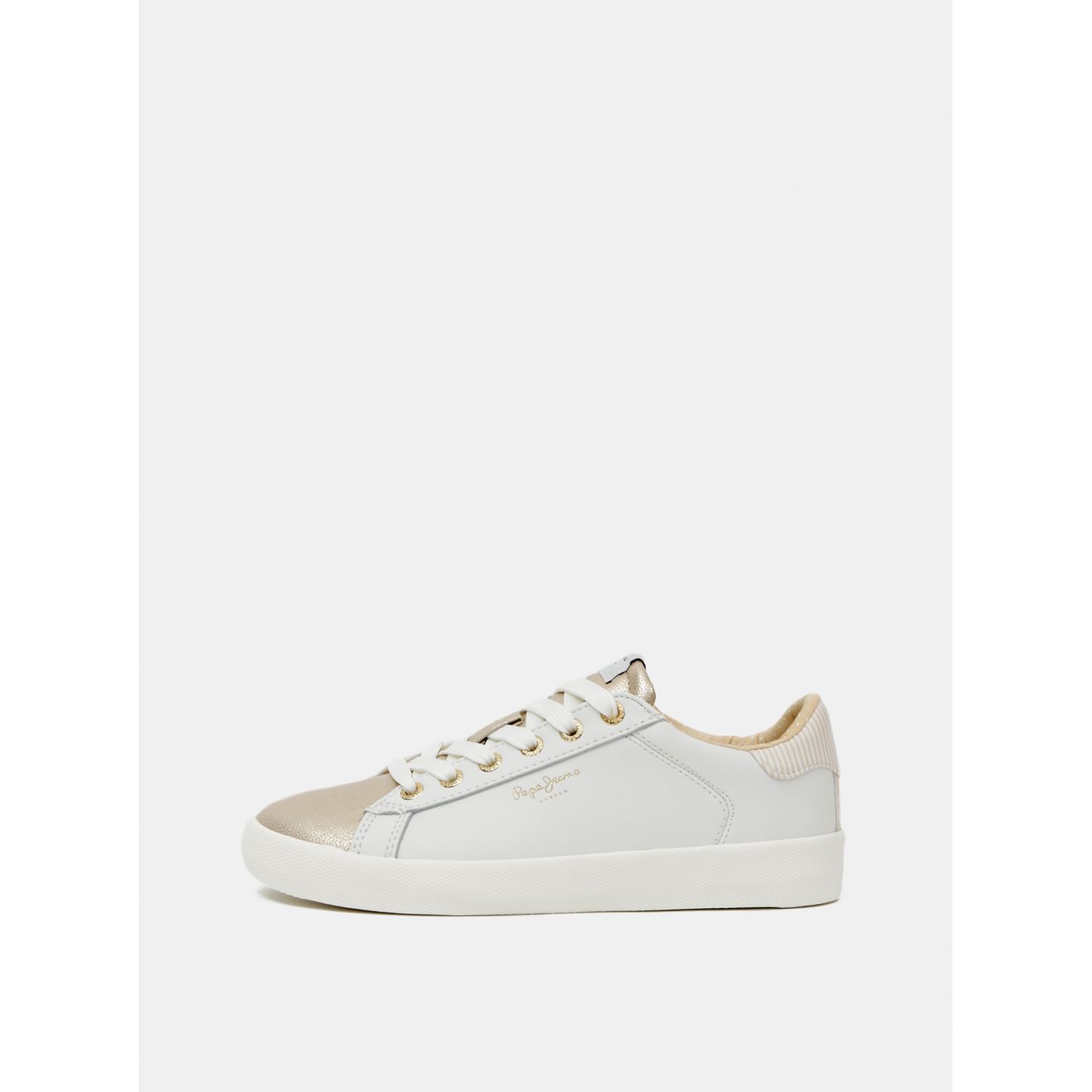 Pepe Jeans Cream Women's Leather Sneakers