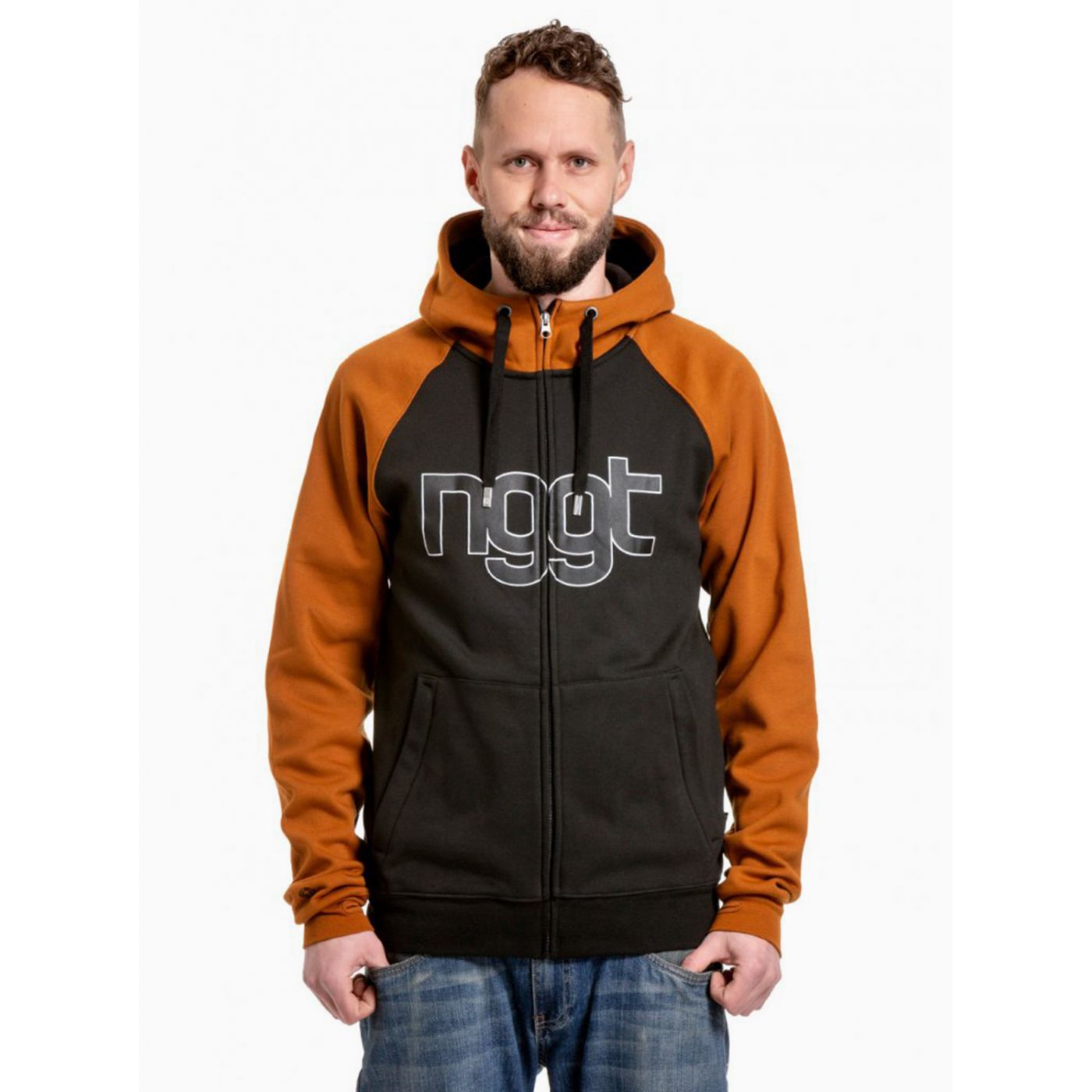 Brown-black men's sweatshirt NUGGET Rail