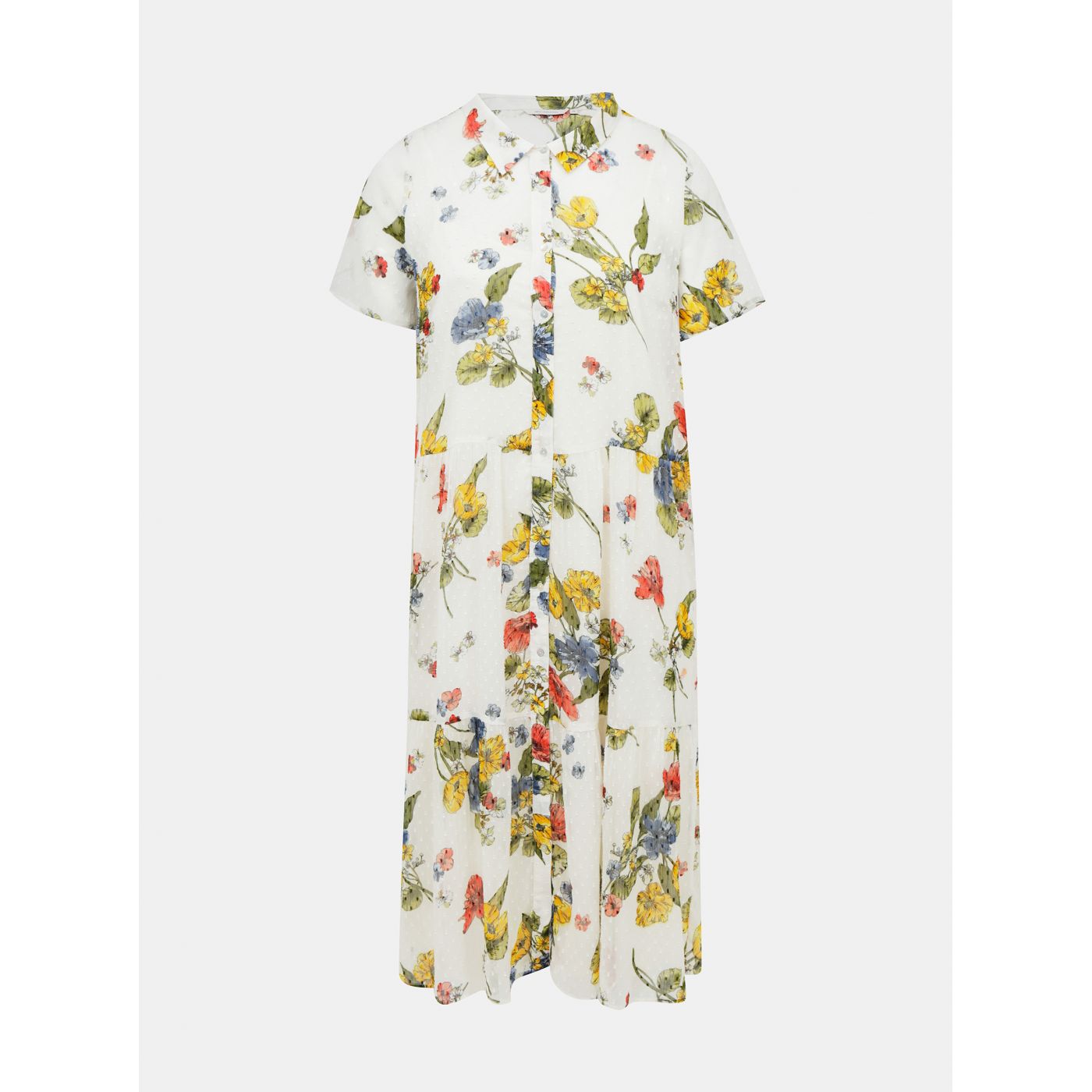 White Floral Shirt Dress ONLY CARMAKOMA Spirit