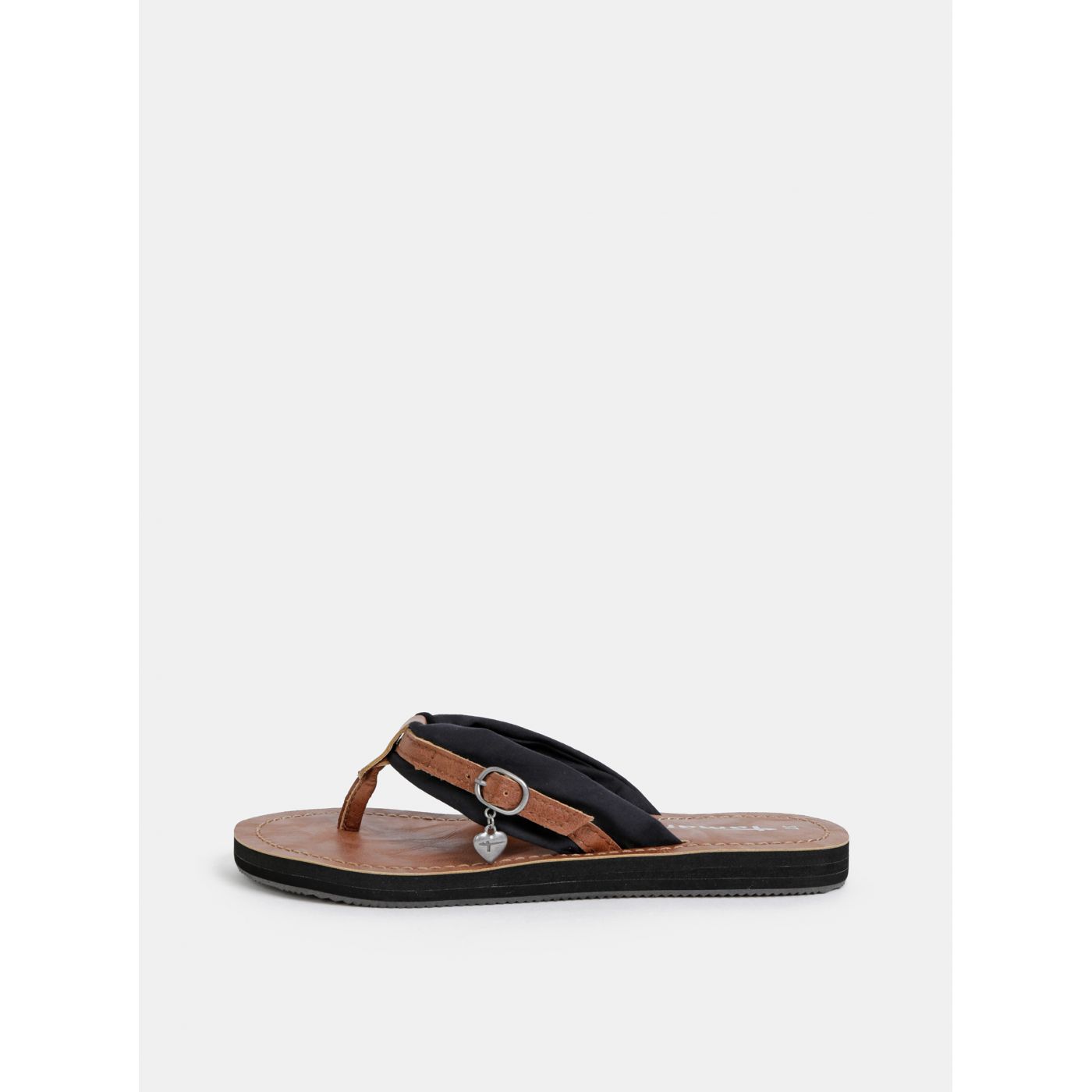 Black-brown flip-flops Tamaris