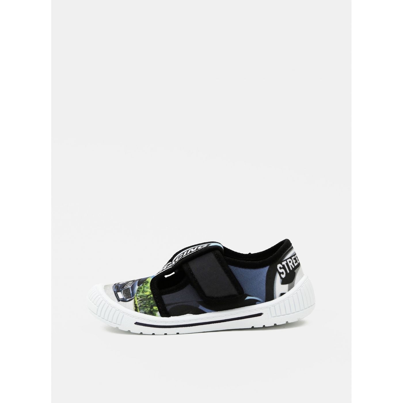 Blue-black boys patterned slippers 3F