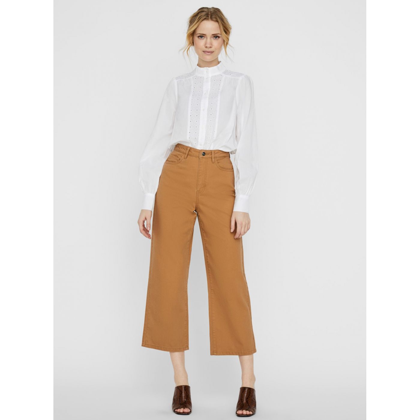 Brown Cropped Jeans AWARE by VERO MODA Kathy