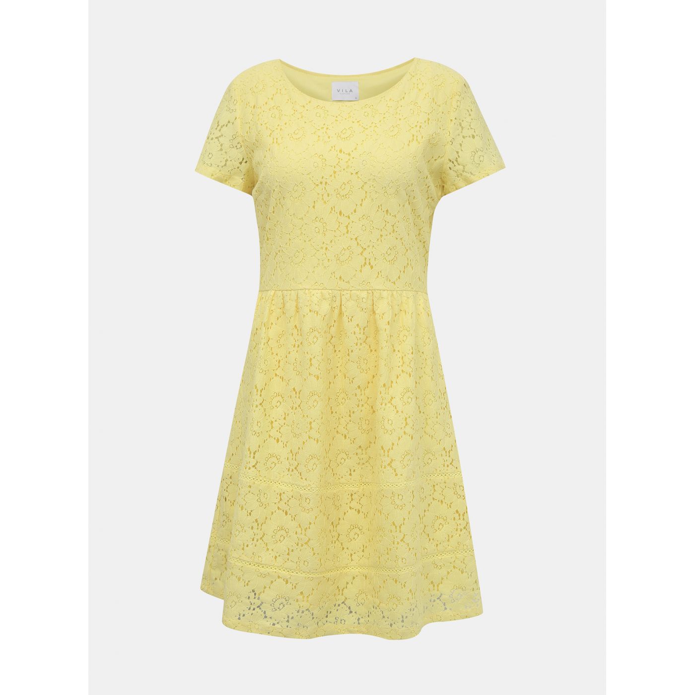 Yellow Lace Dress VILA Sulacey