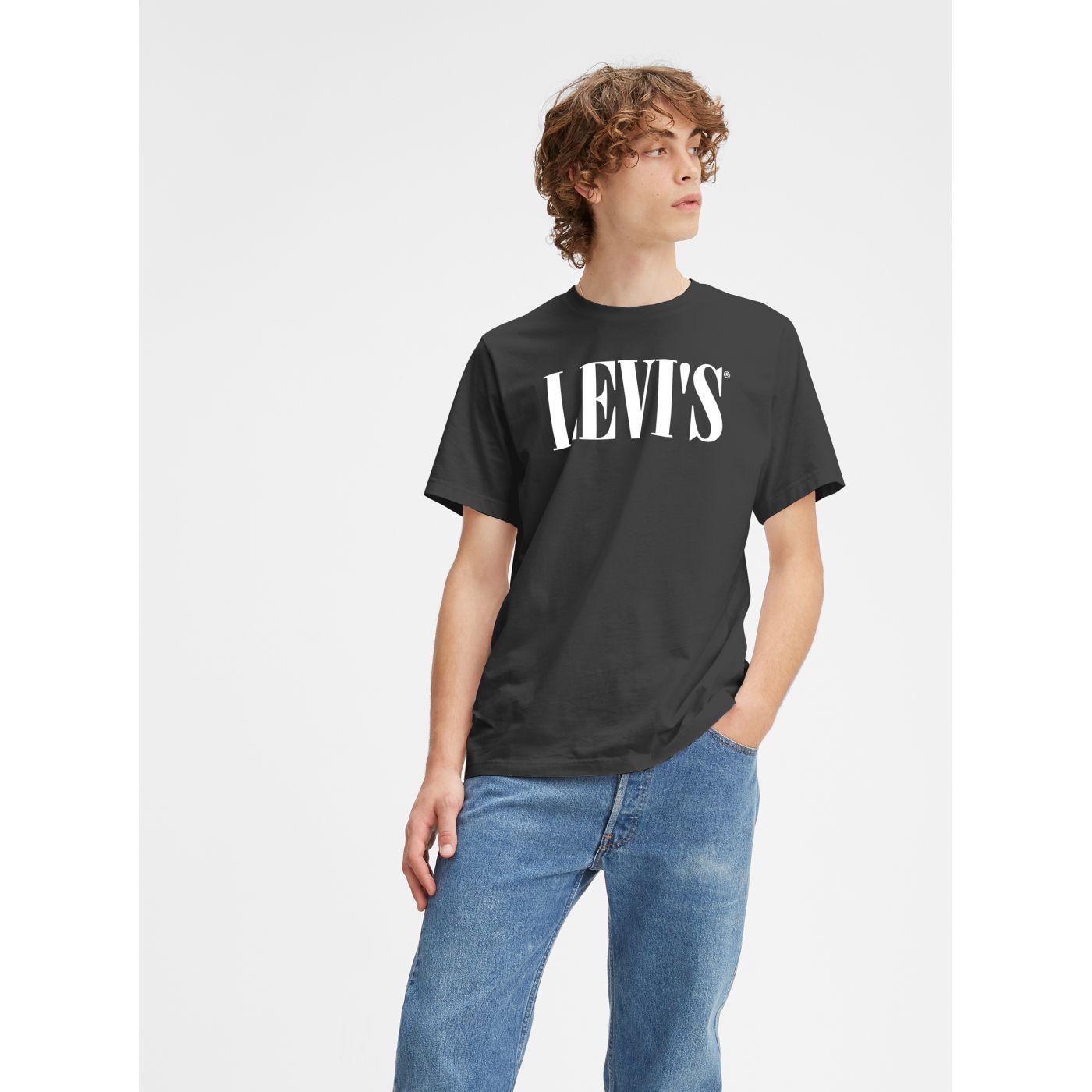 Black men's T-shirt with Levi's print®