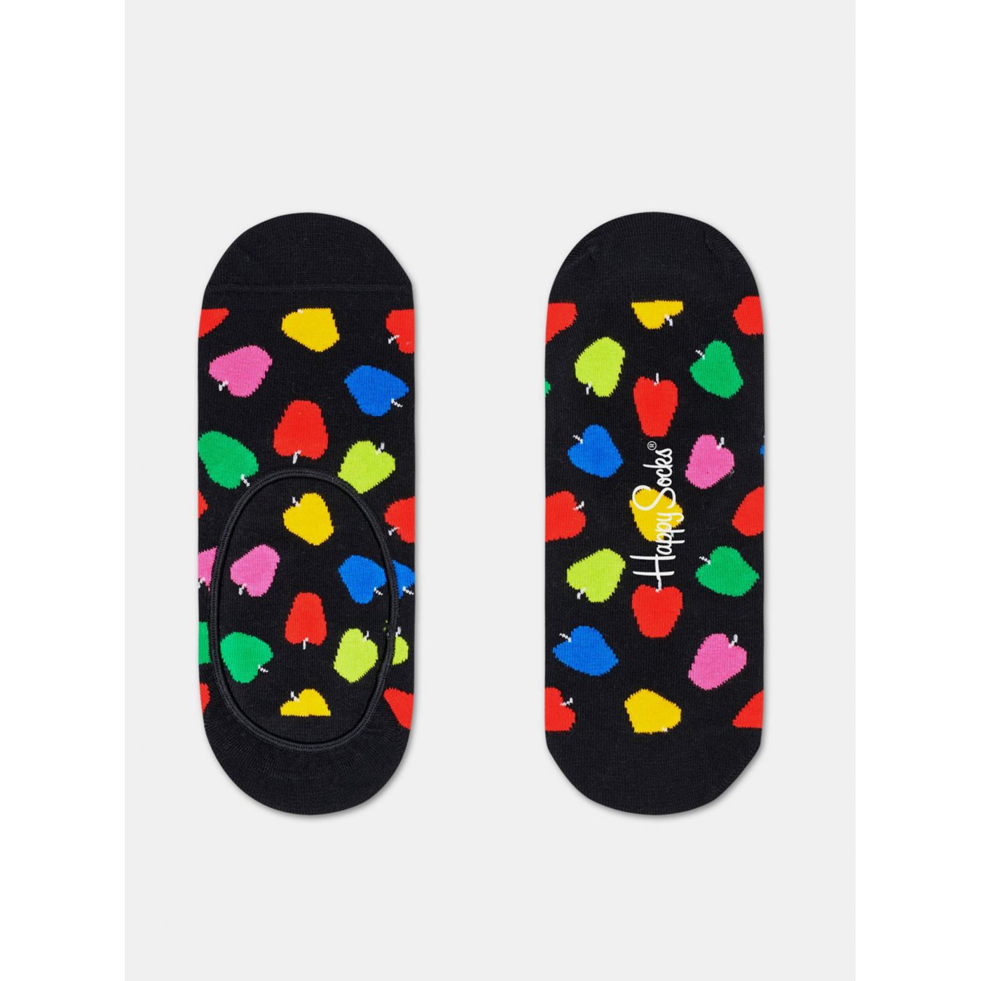 Black Low Socks Happy Socks Apple Liner