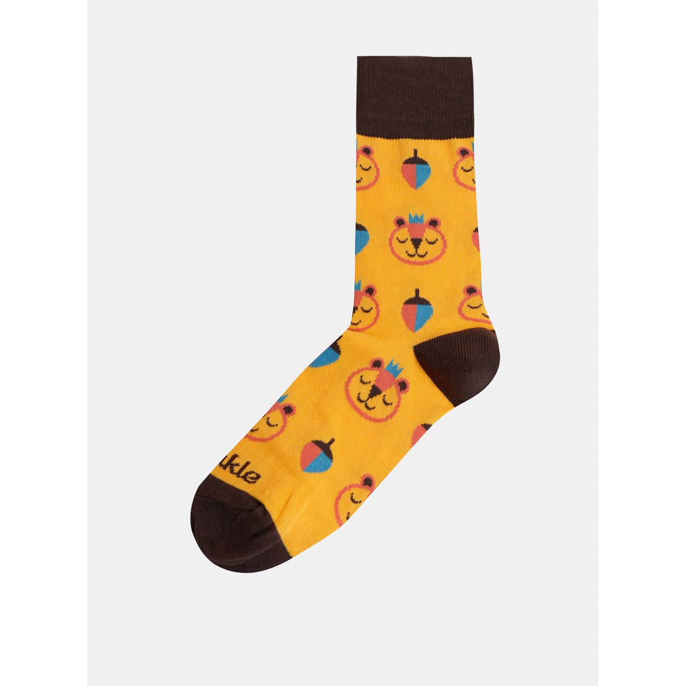 Yellow patterned socks Fusakle Brum