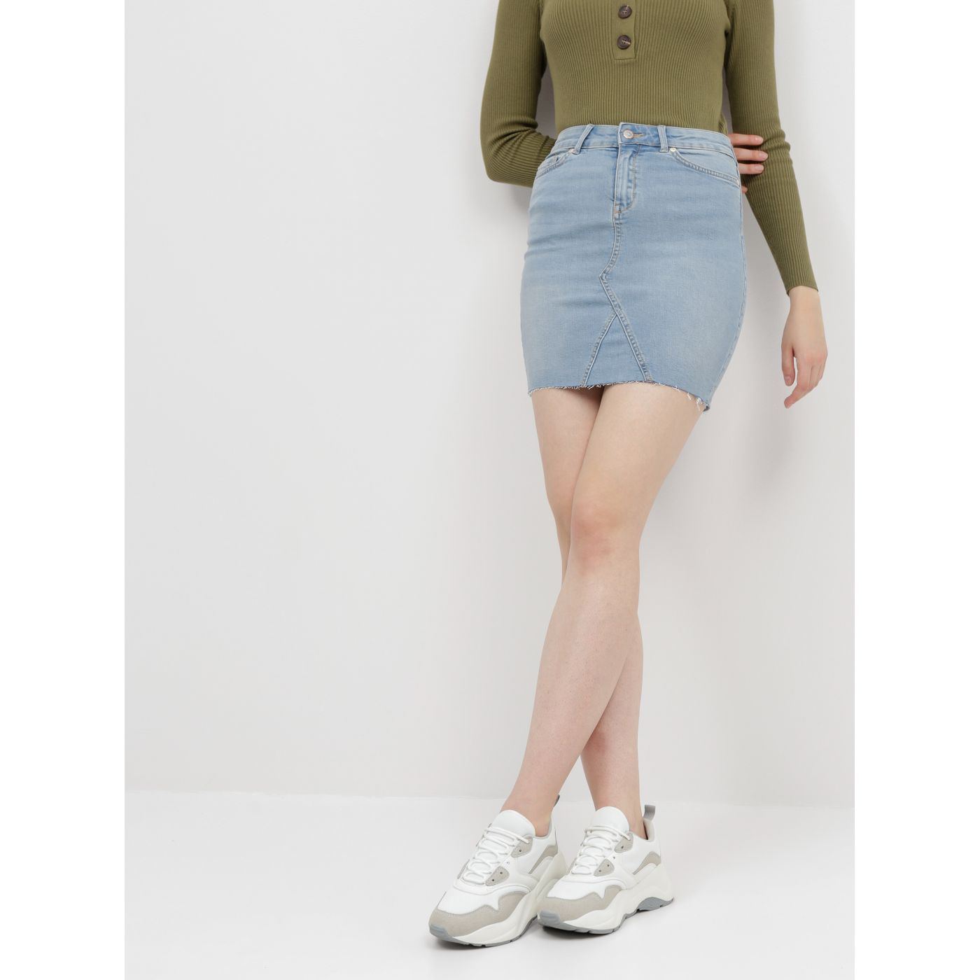 Blue denim skirt ONLY