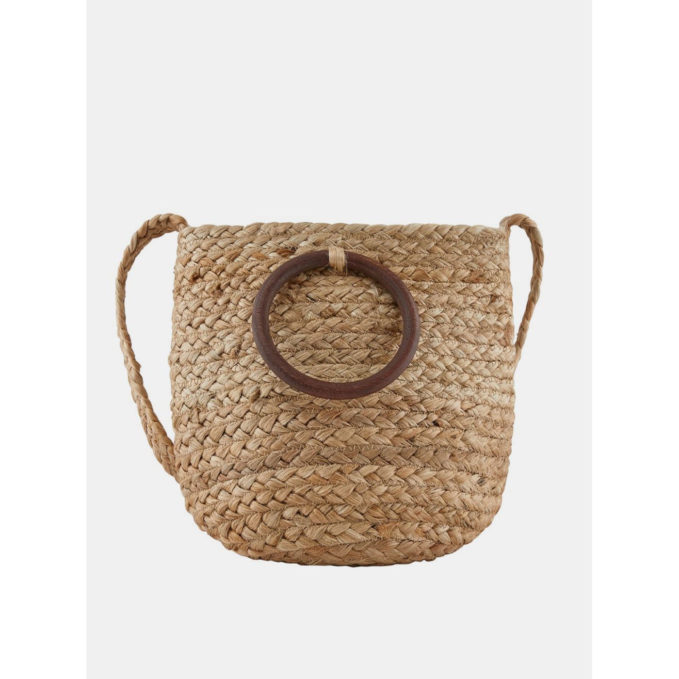 Pieces Nita Brown Jute Handbag