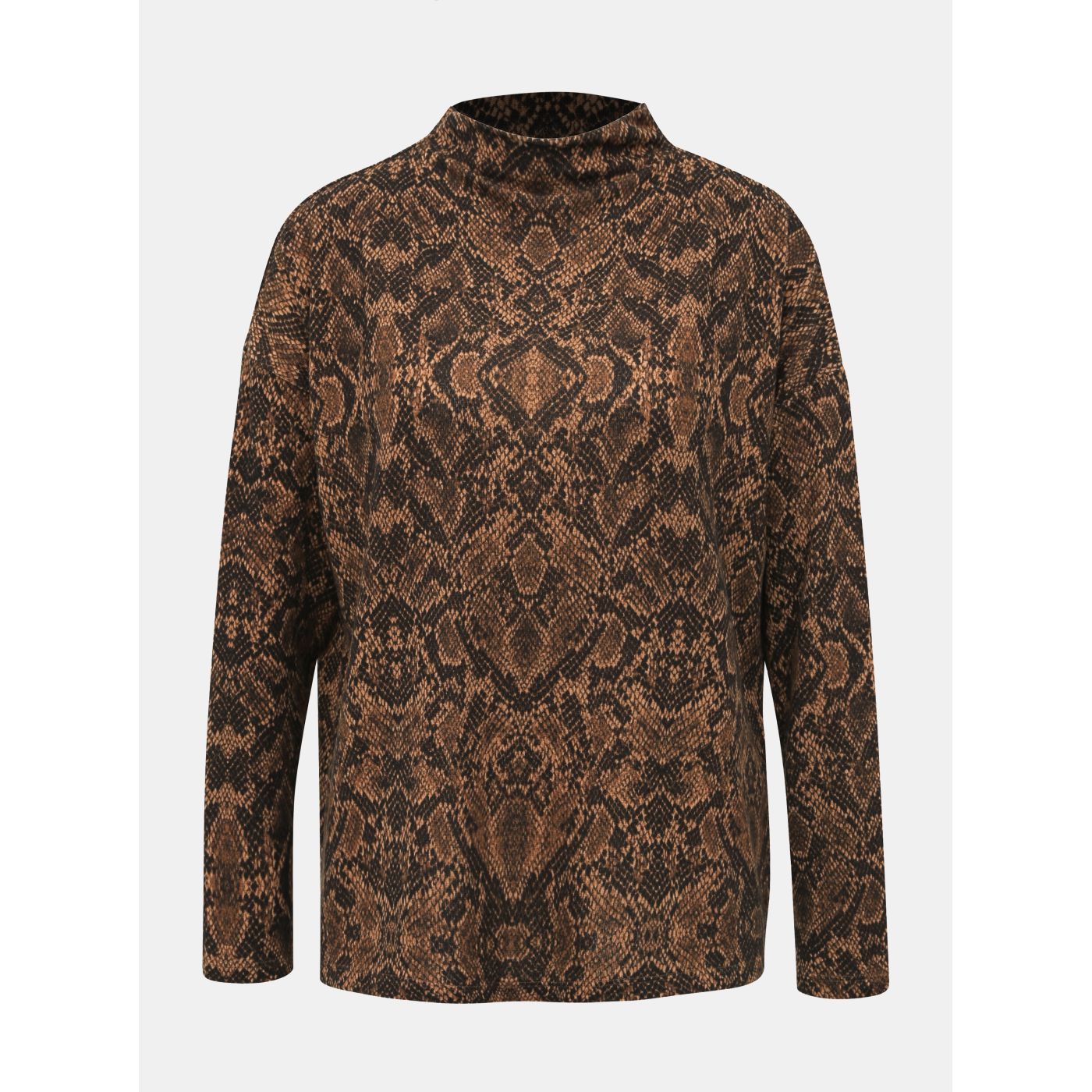 Brown light sweater with snake pattern VILA Luno