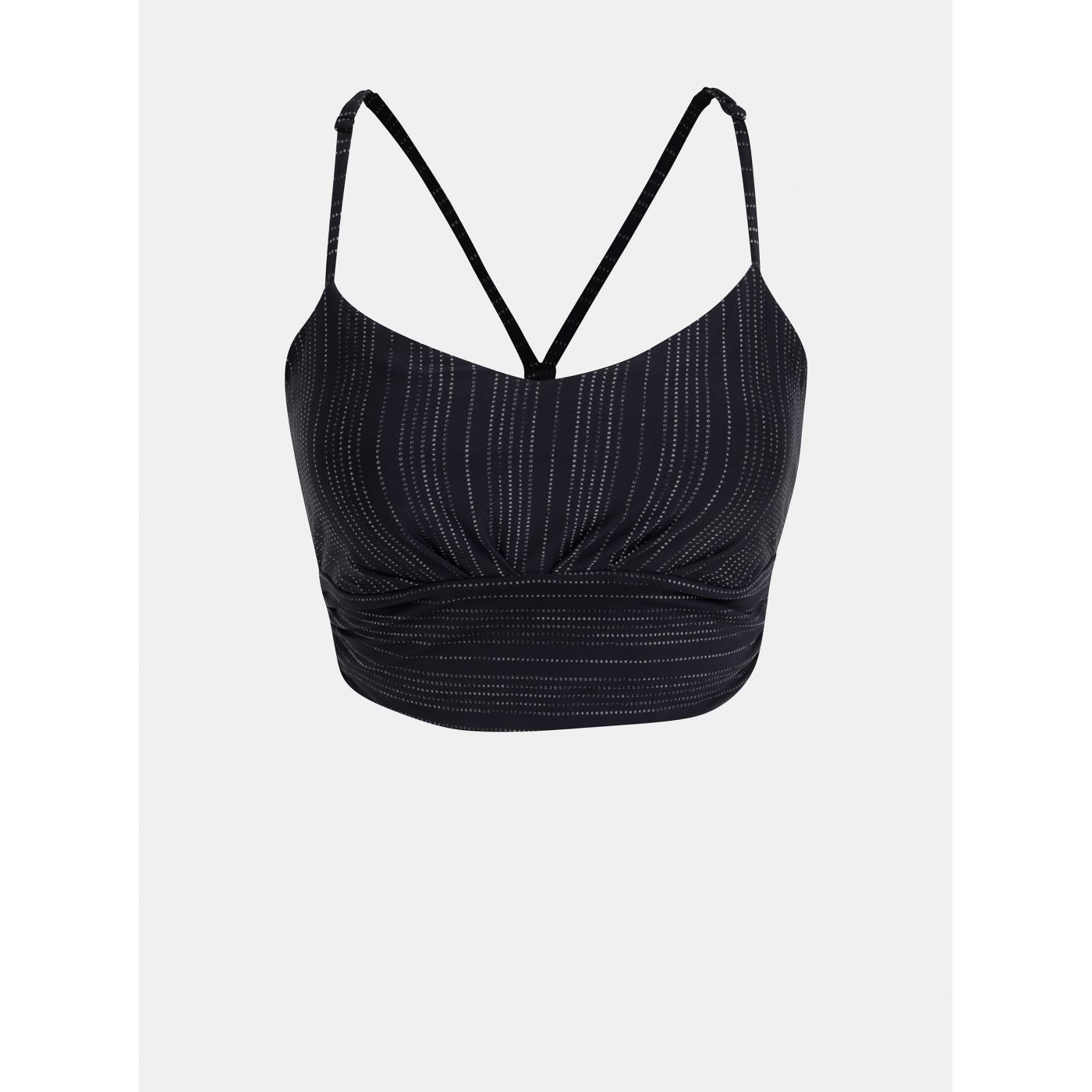 Dark grey patterned sports bra prAna Lici