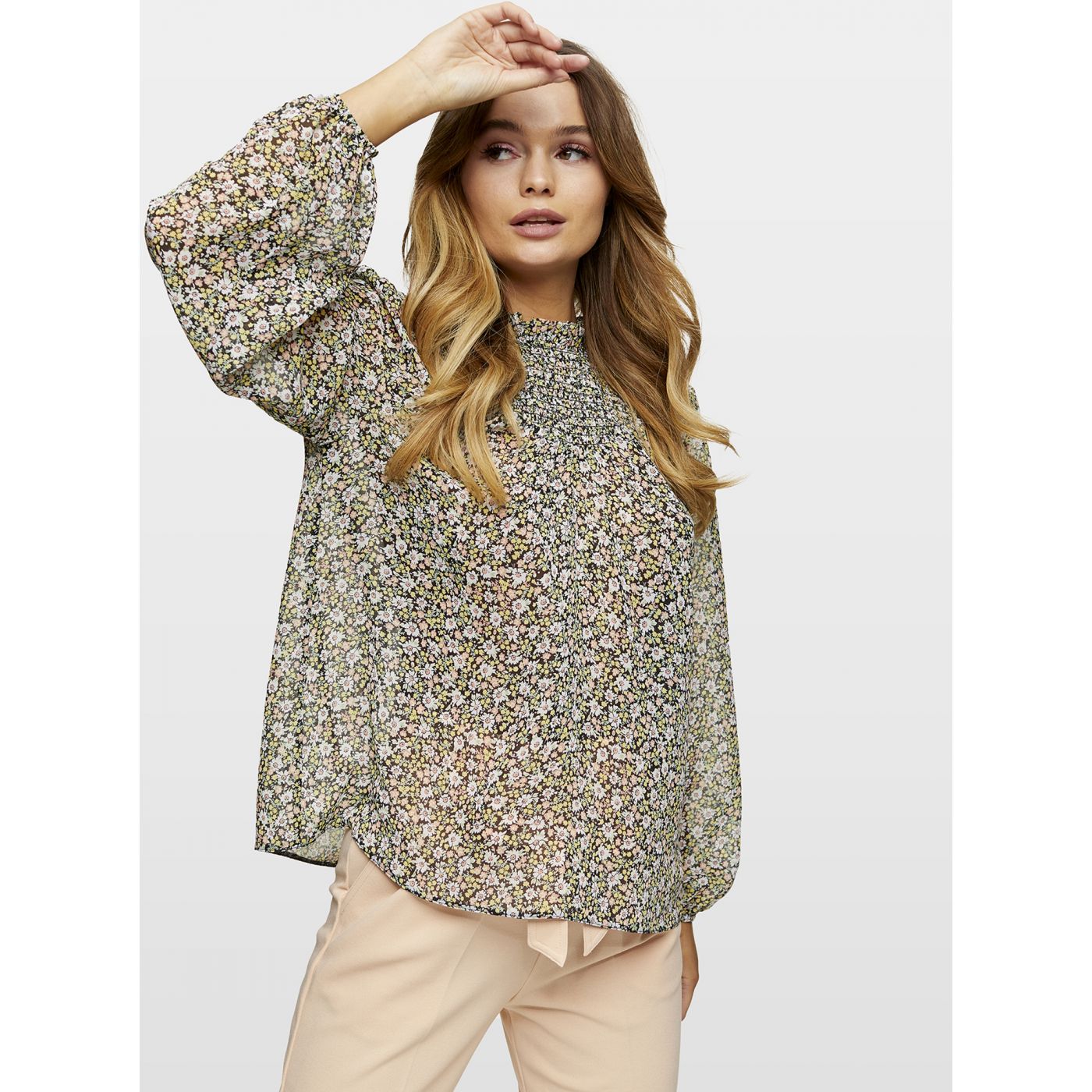 Miss Selfridge Black Floral Blouse