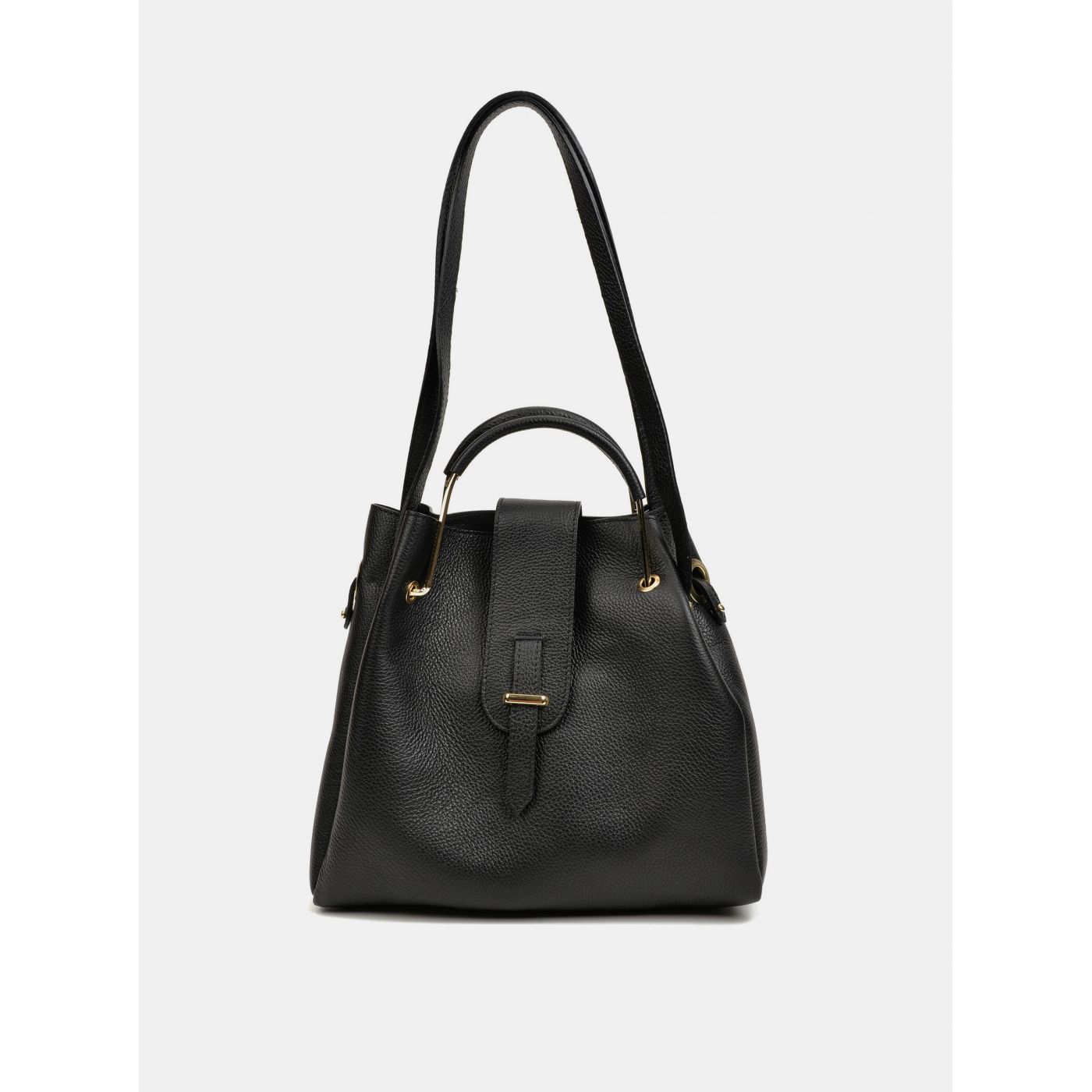 Black leather handbag Roberta M