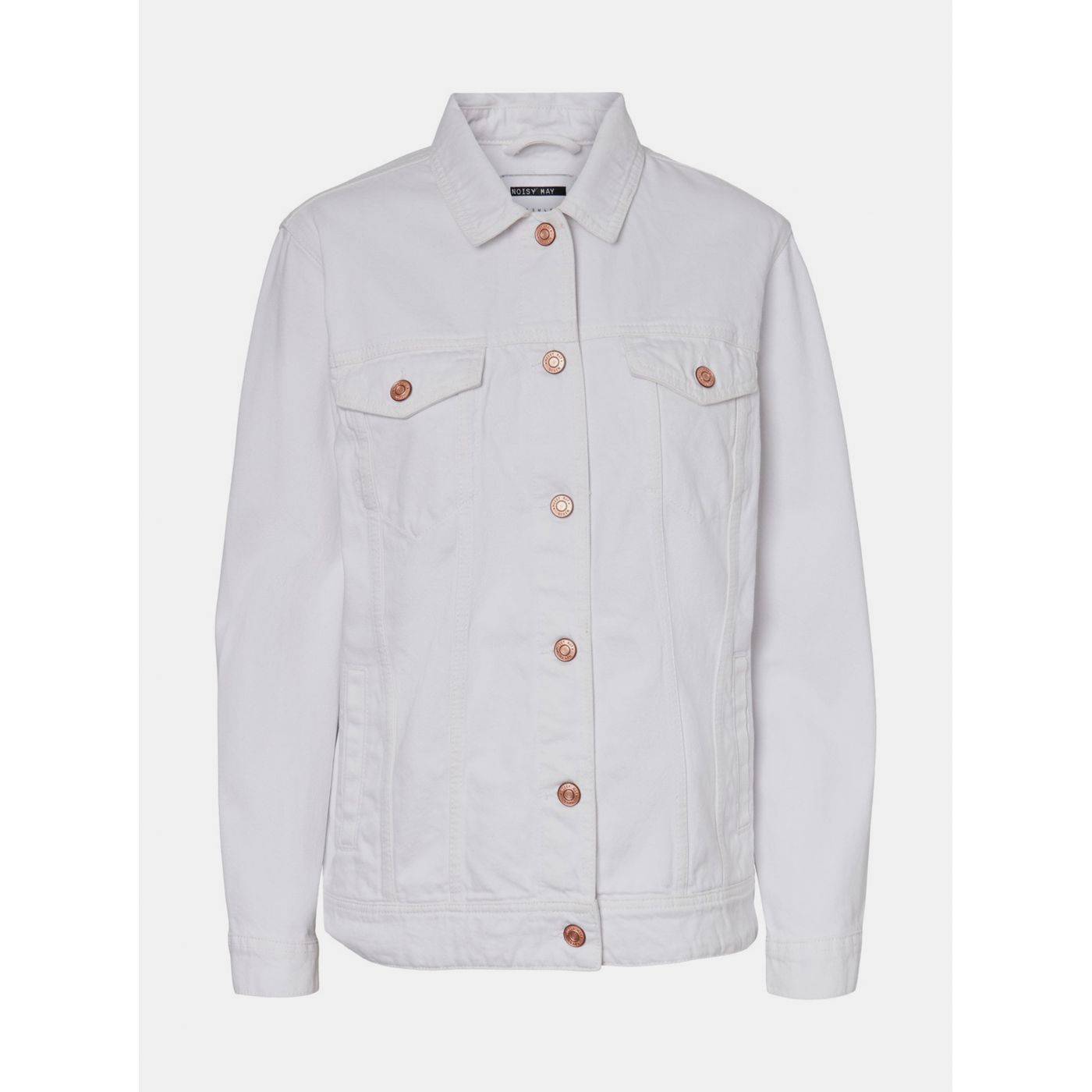 Noisy May Ole White Denim Jacket