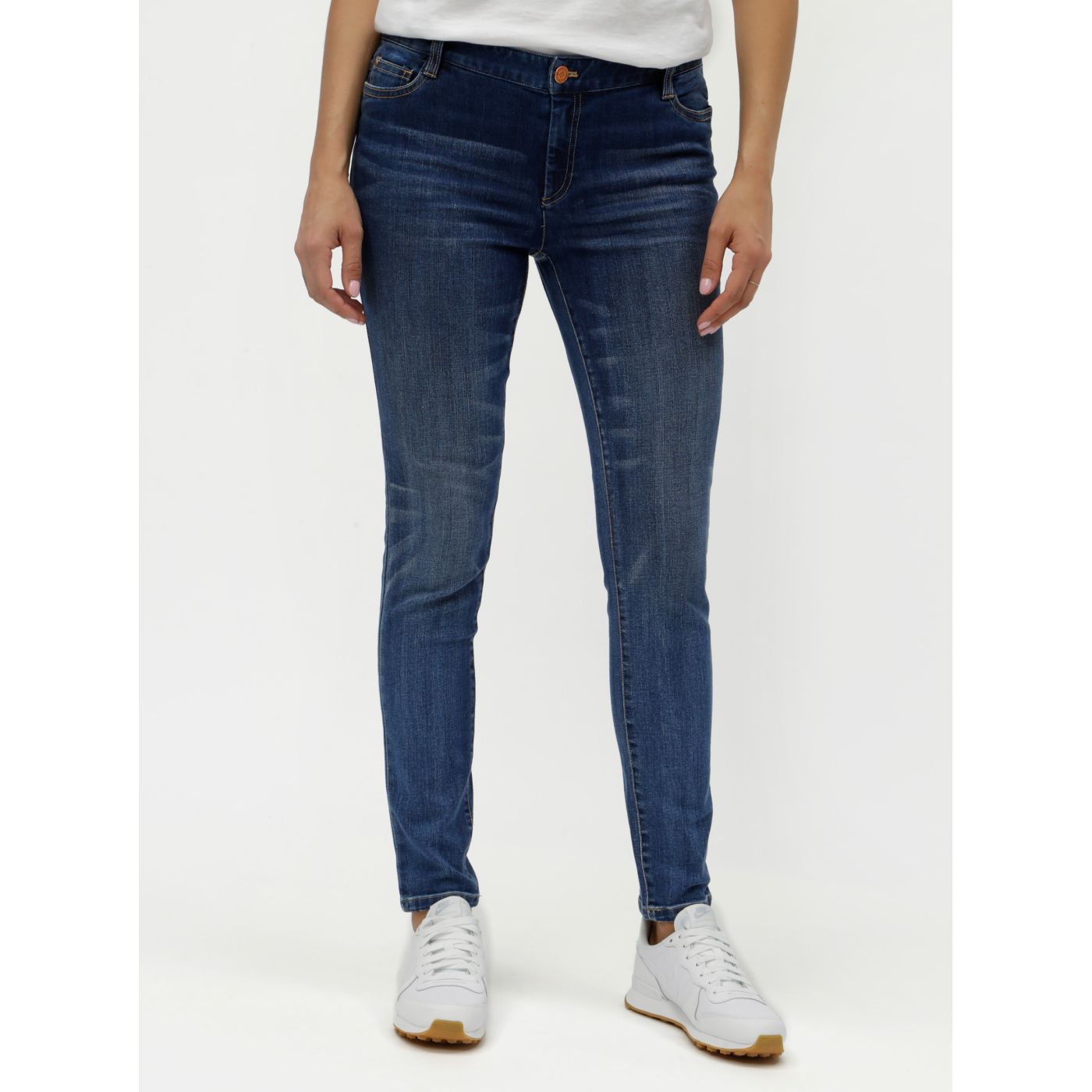 Dark blue slim fit jeans with nautica embroidered effect
