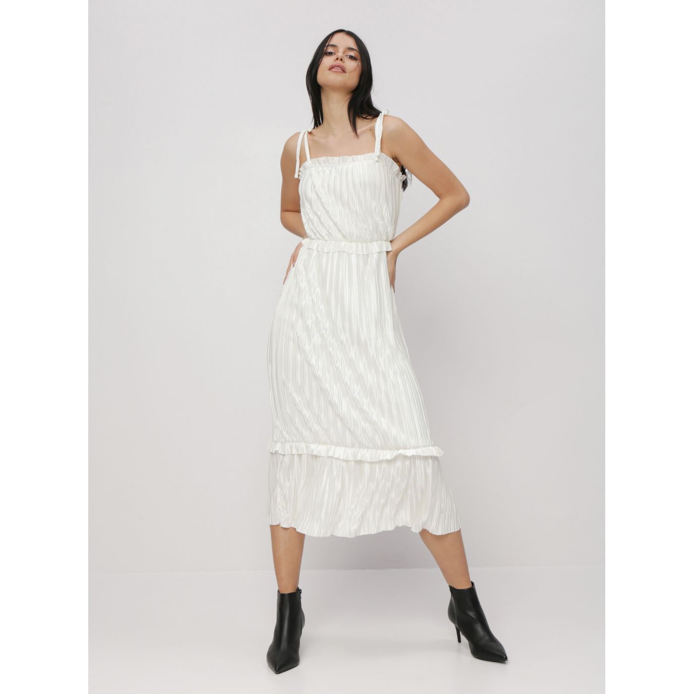 Miss Selfridge's Creamy Pleated Maxi dress