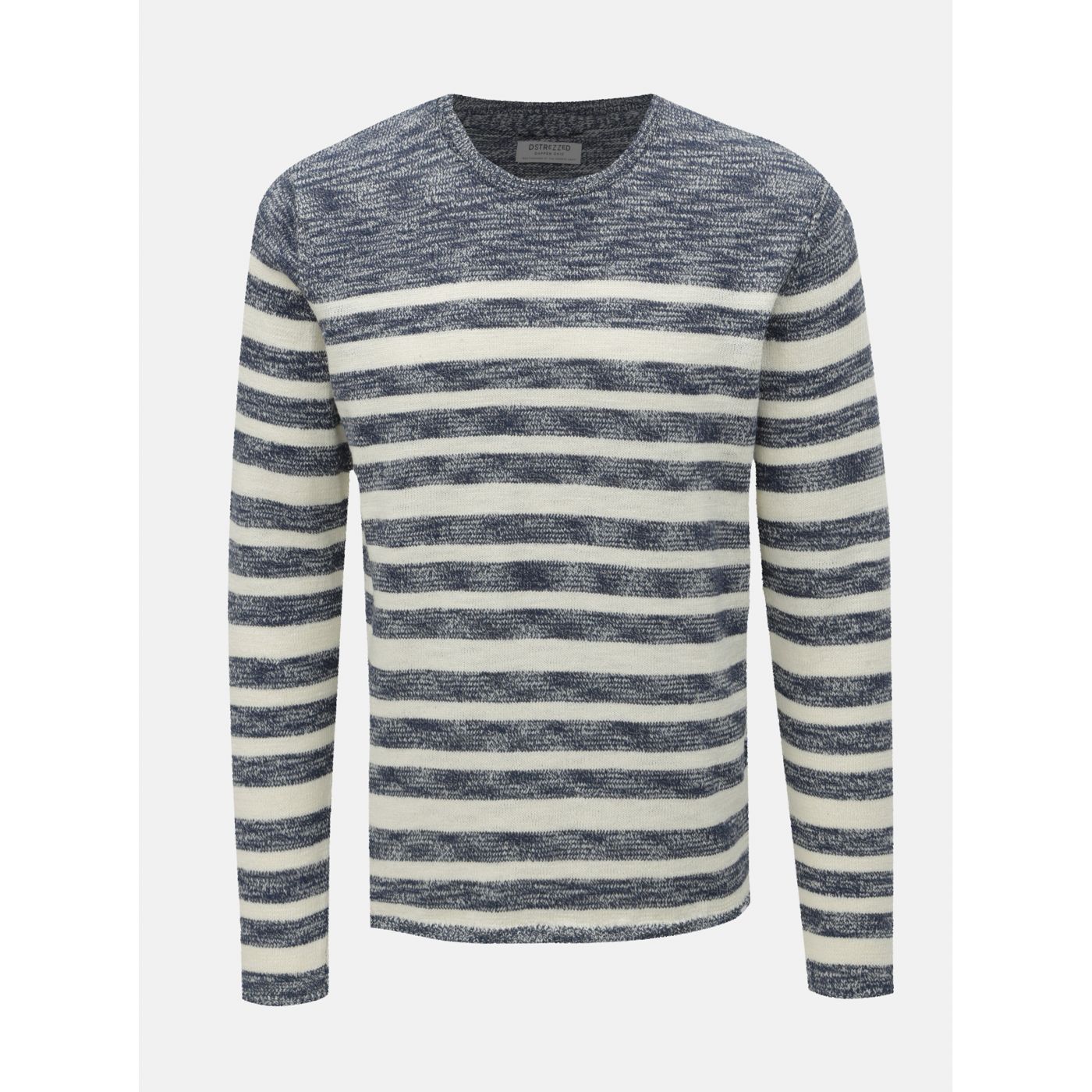 Dstrezzed Crew Cream-blue Striped Sweater