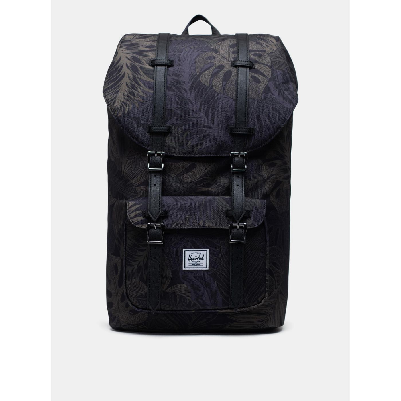 Black Patterned Herschel Supply Backpack