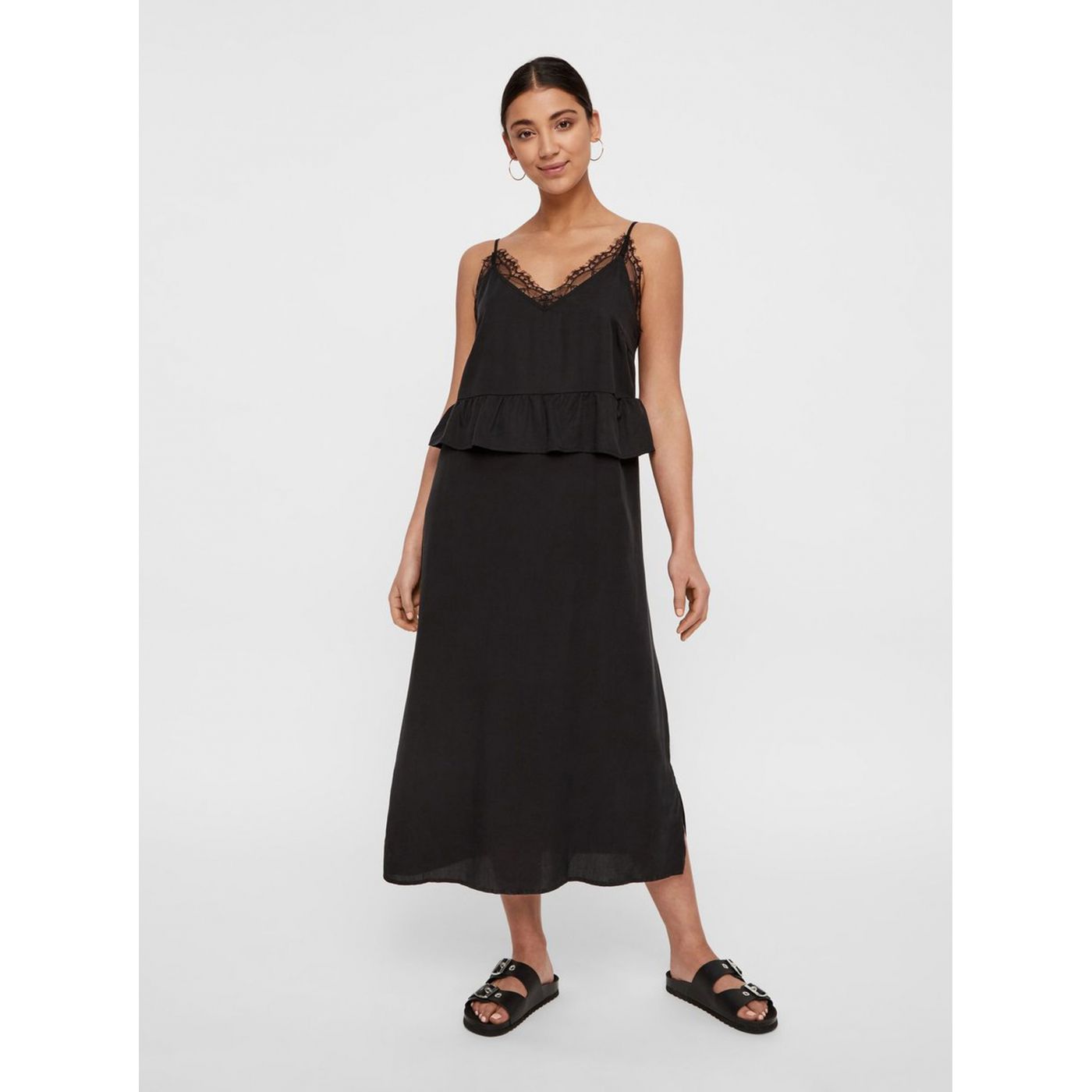 Black midi dress with vero moda gin