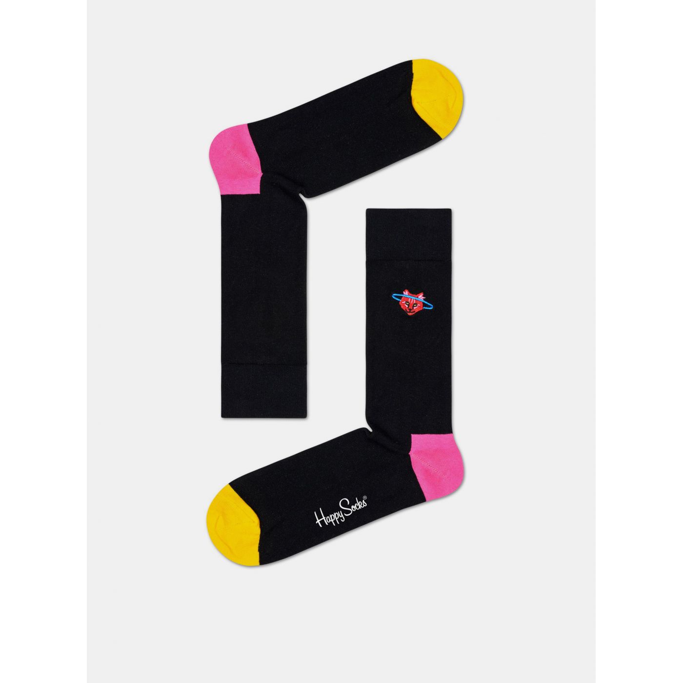 Happy Socks Space Cat Black Socks