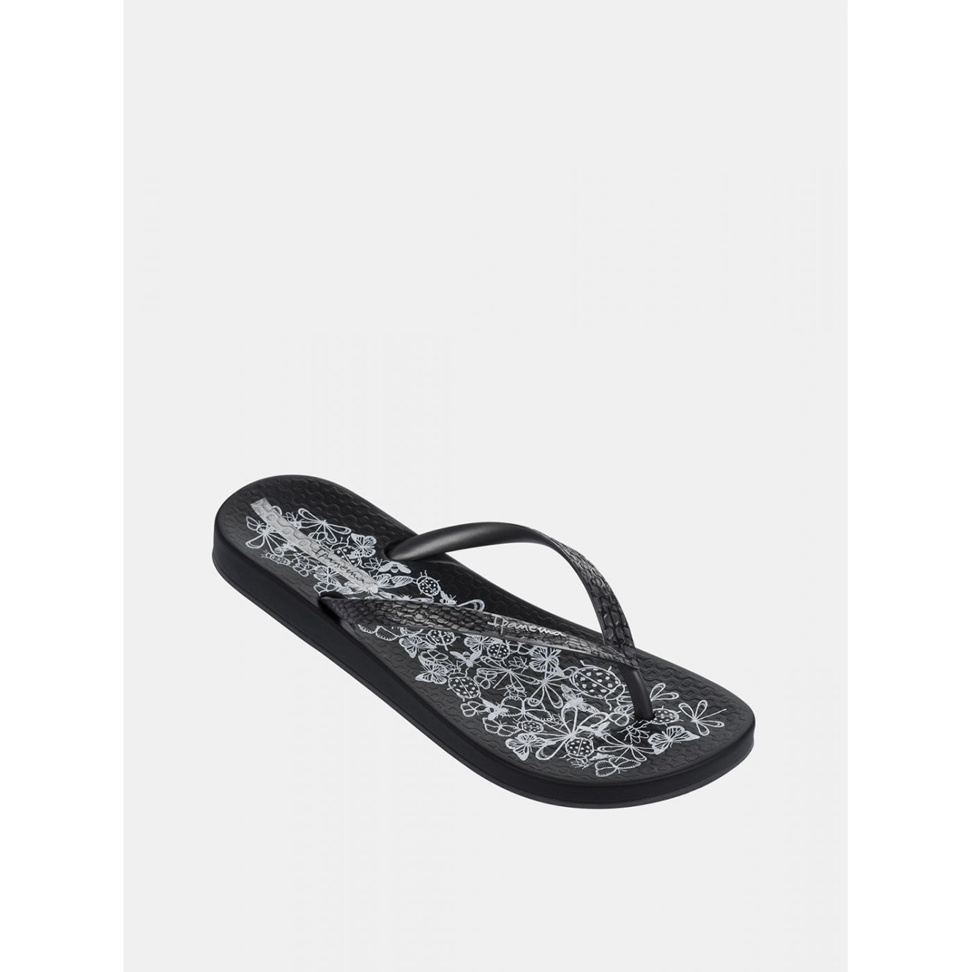 Black and white women's patterned flip-flops Ipanema Nature