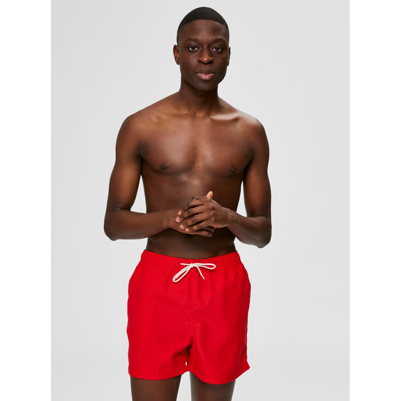 Red Swimsuit Selected Homme Classic