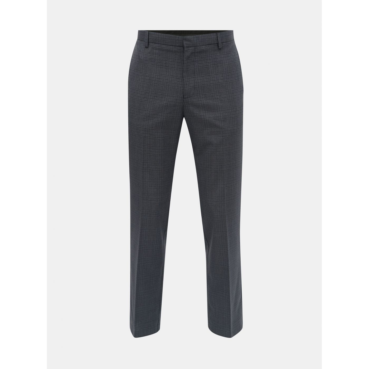 Burton Menswear London Dark Blue Checked Tailored Fit Pants