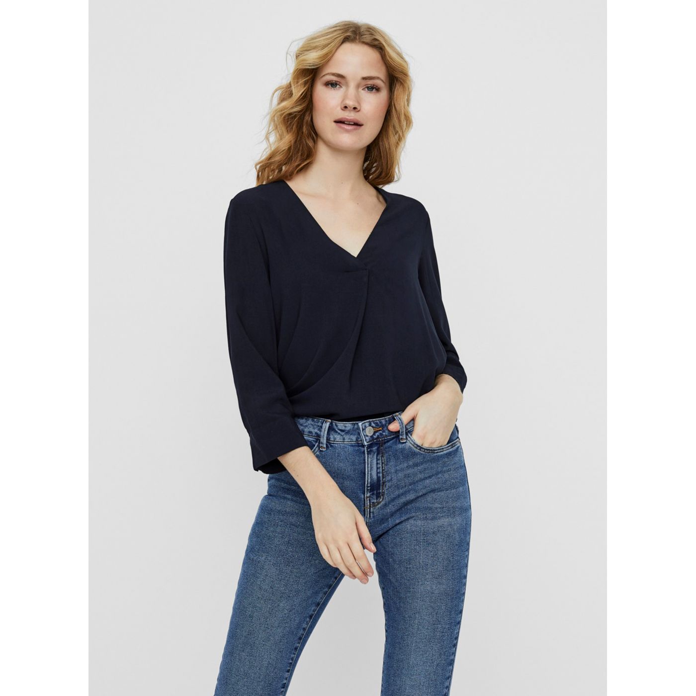 Dark blue blouse VERO MODA Maggie