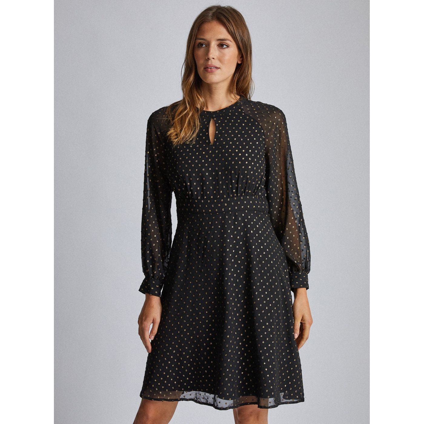 Black dotted dress by Dorothy Perkins