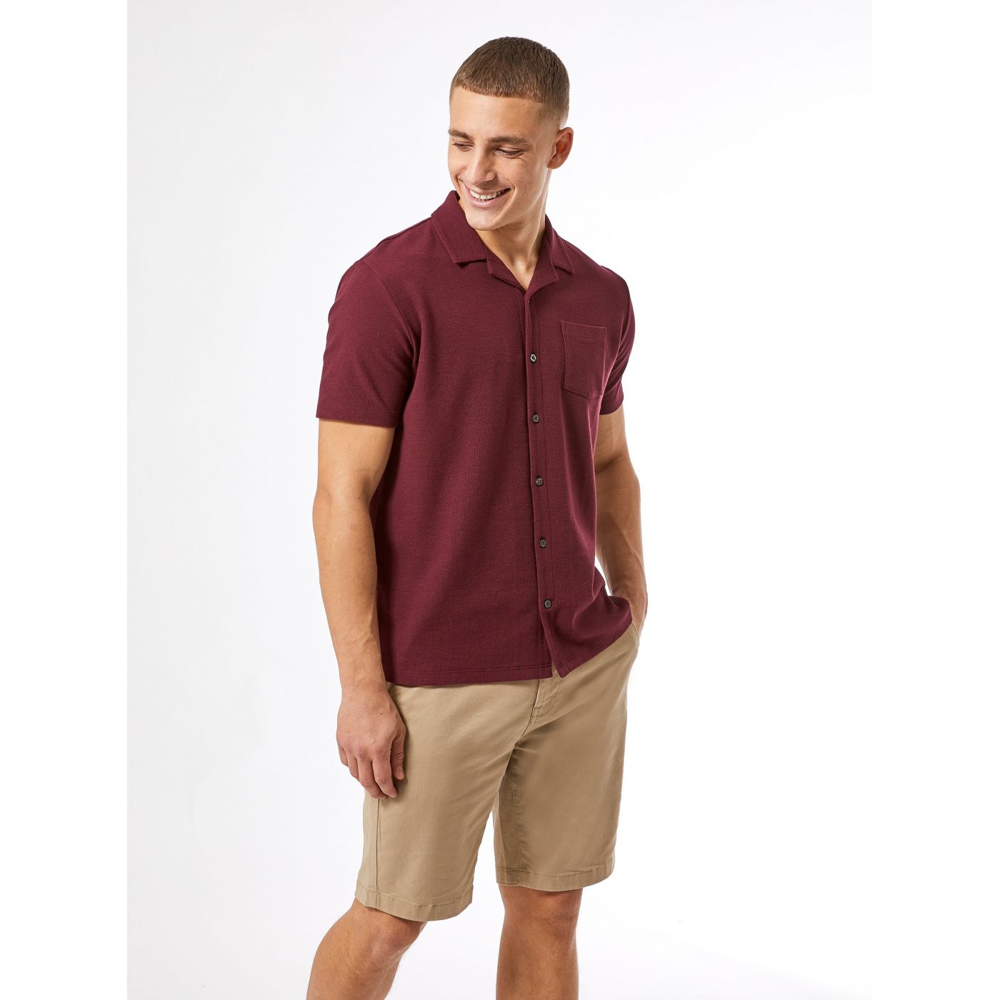 Burton Menswear London Burgundy Shirt