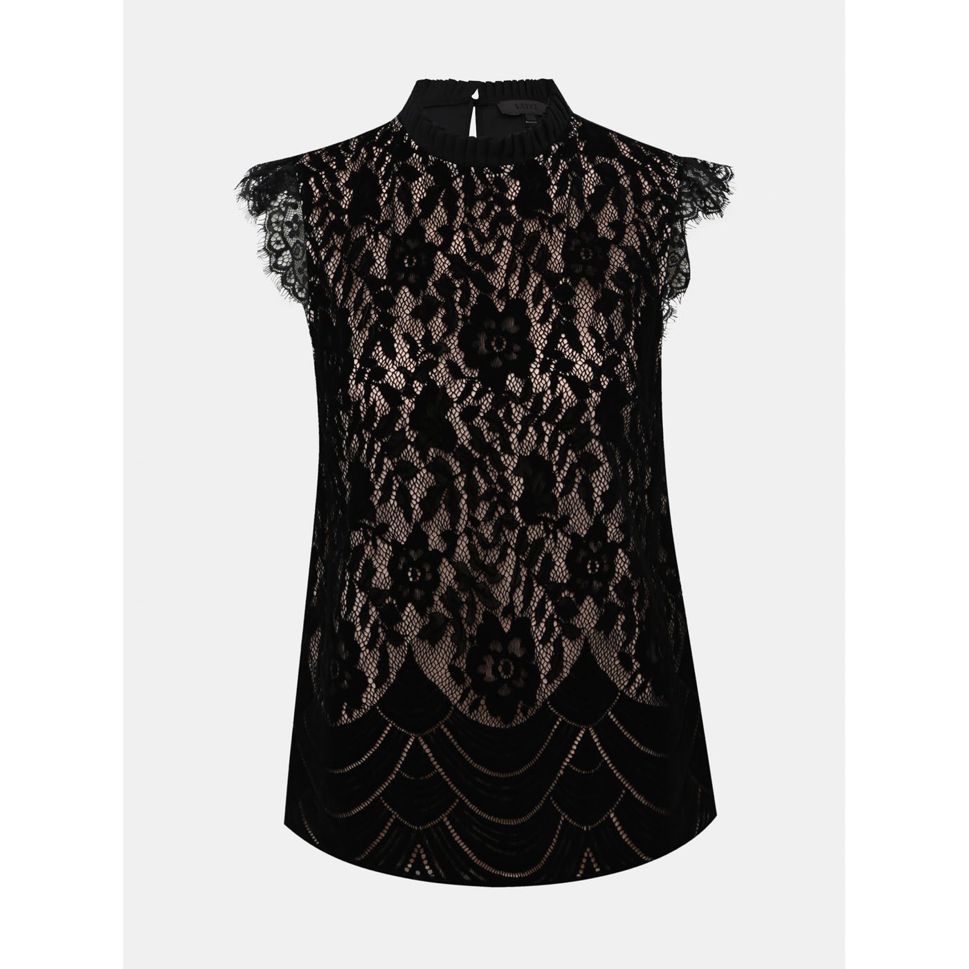 Dorothy Perkins Black Lace Velvet Top