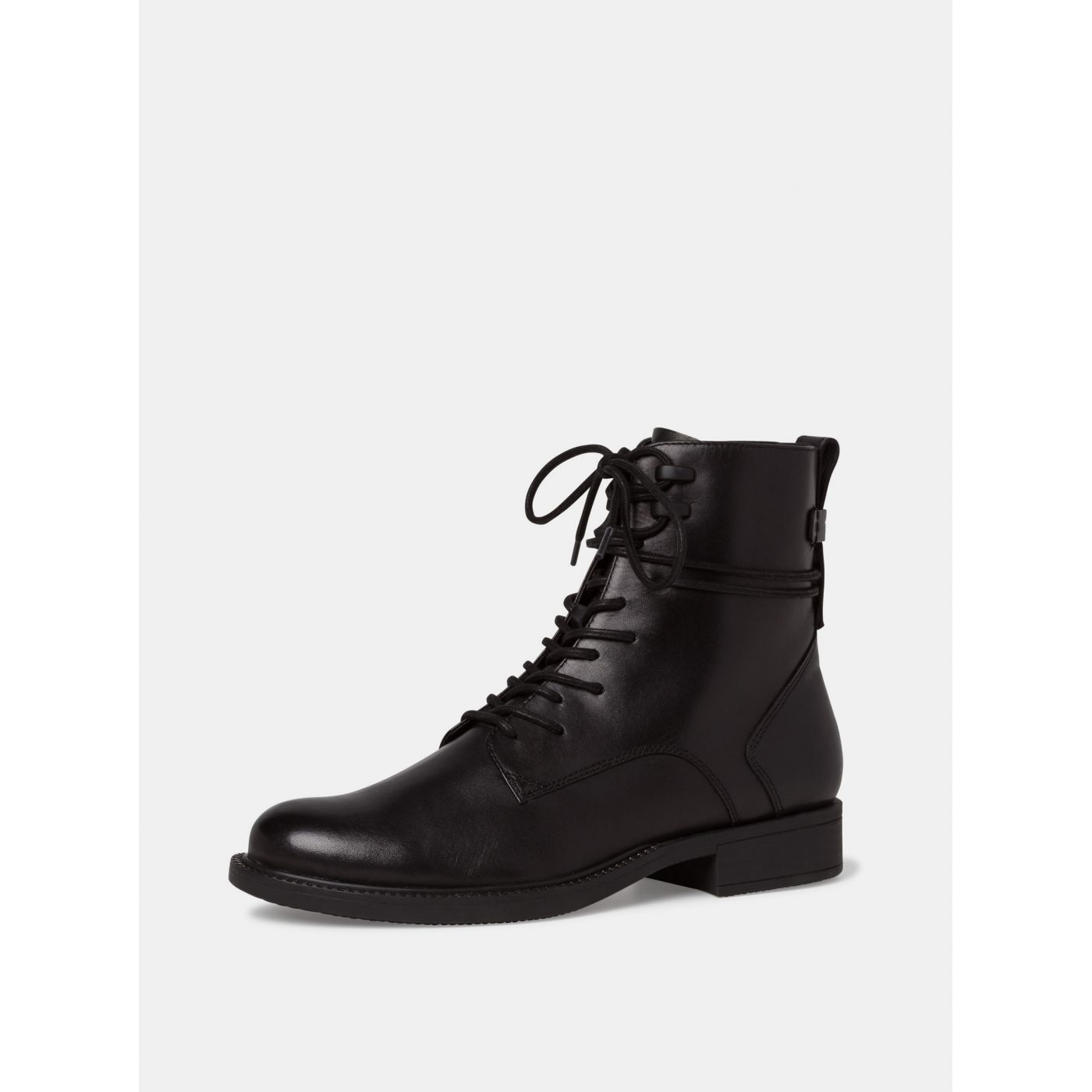 Black Women's Leather Ankle Boots Tamaris