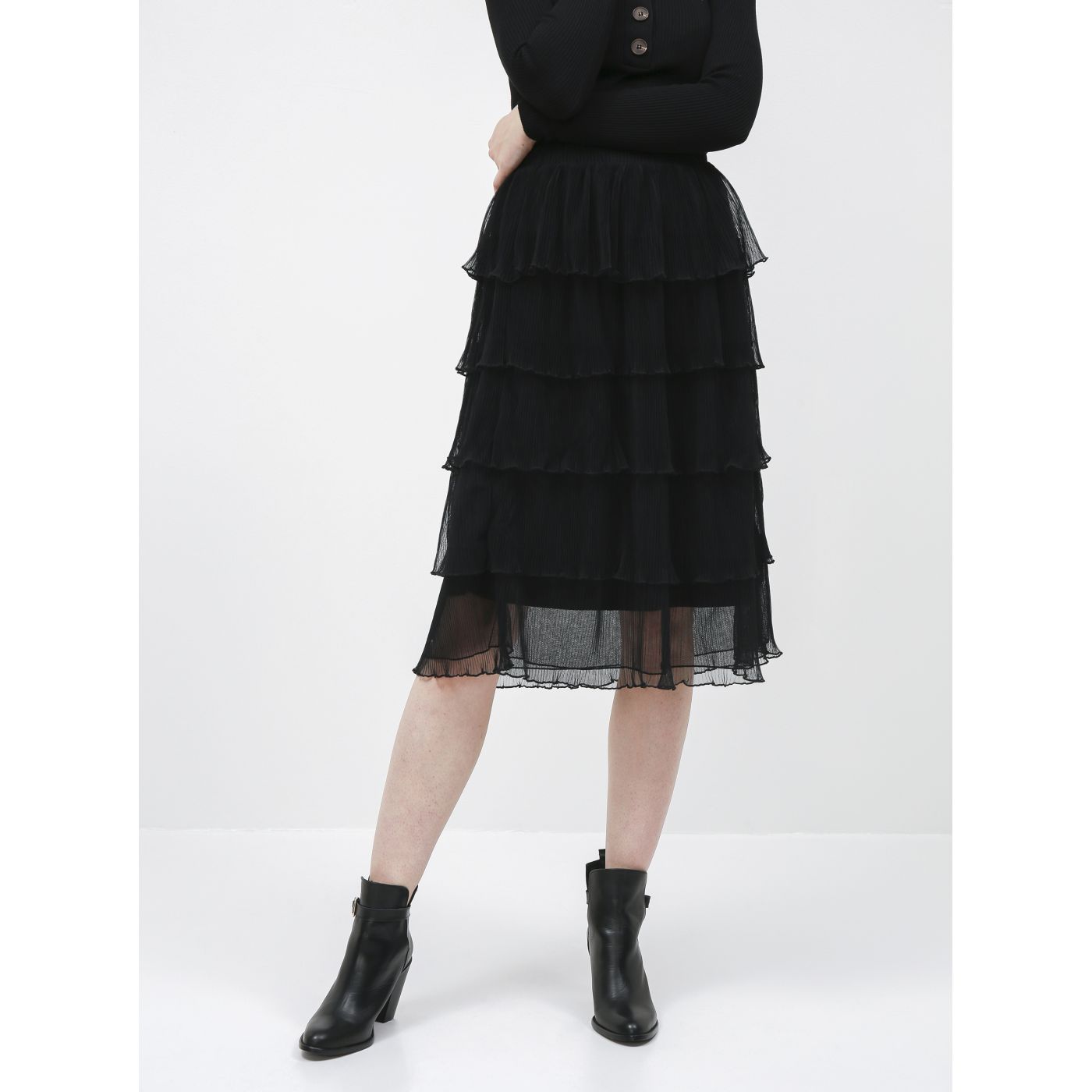 Black midi skirt VERO MODA Mira