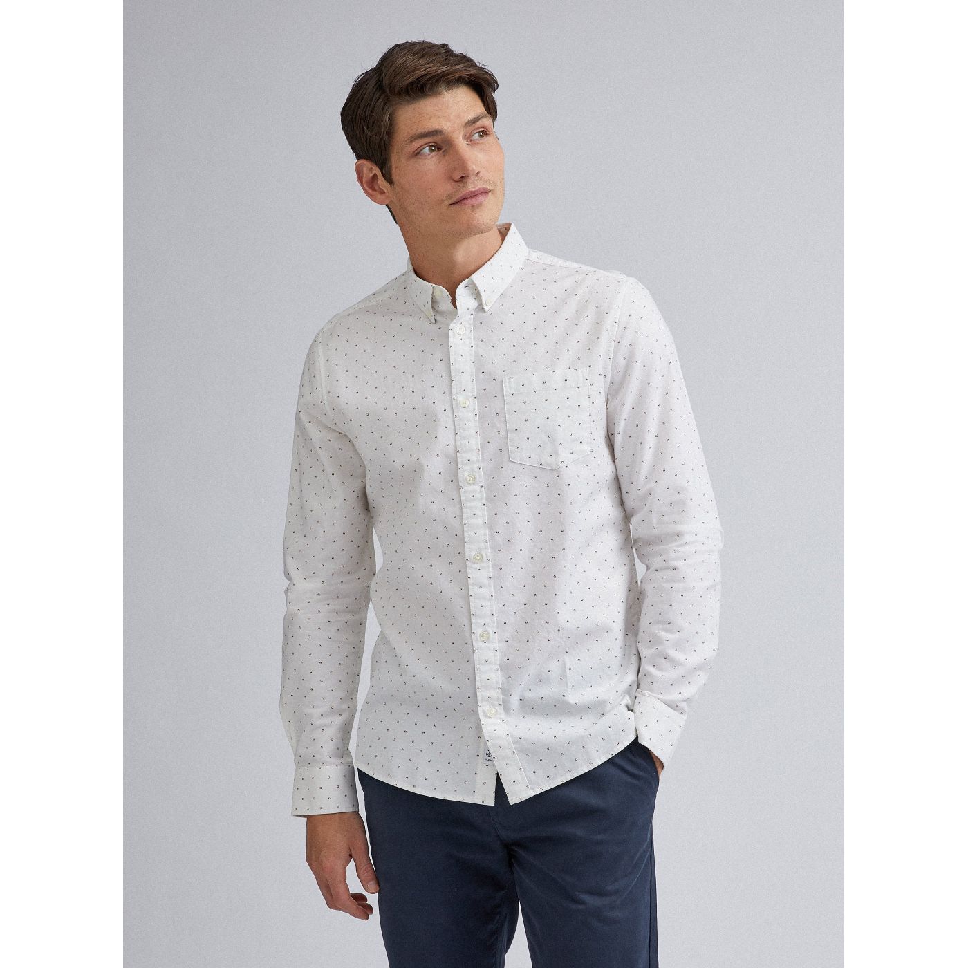 Burton Menswear London White Patterned Shirt