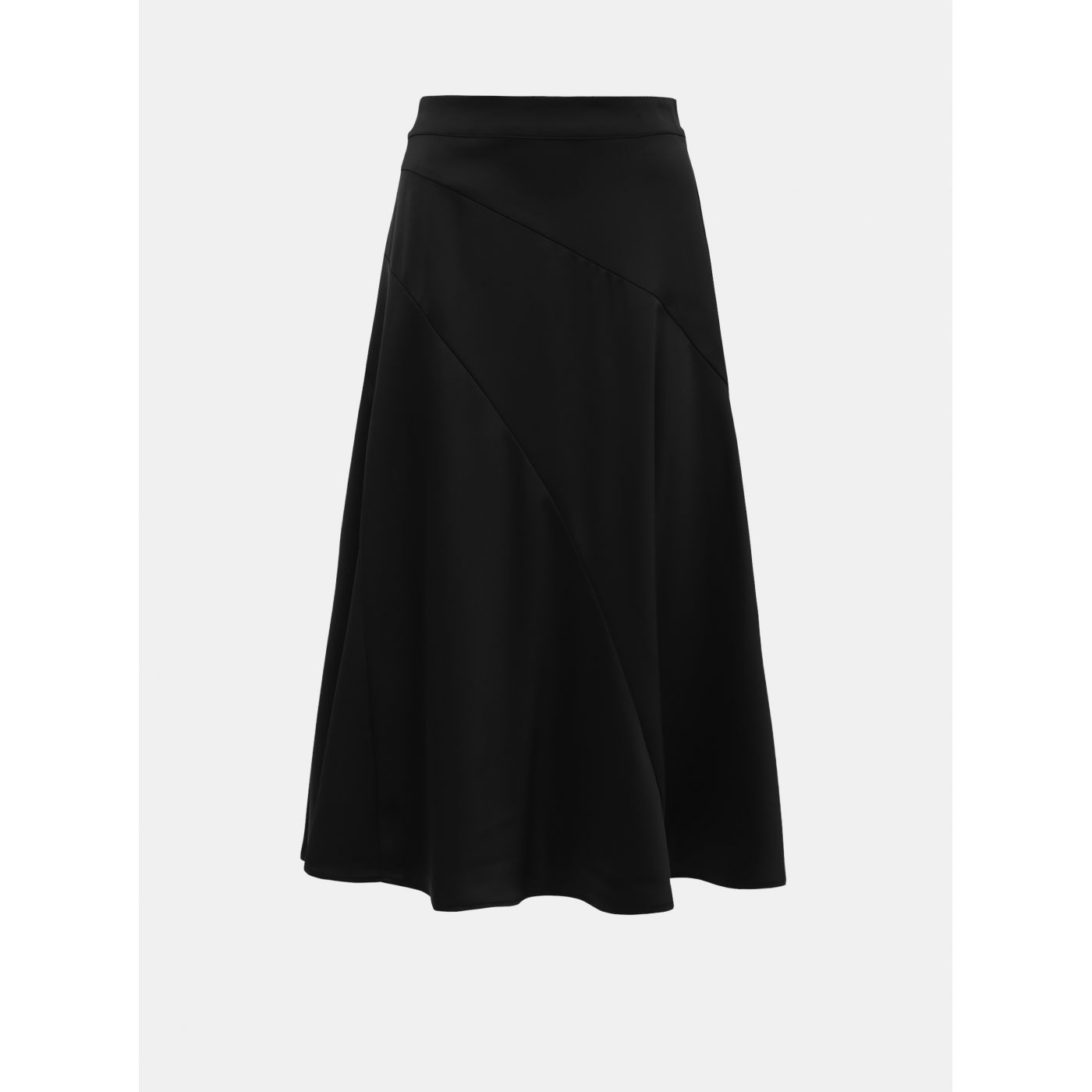 Black satin midi skirt VERO MODA Gabbi