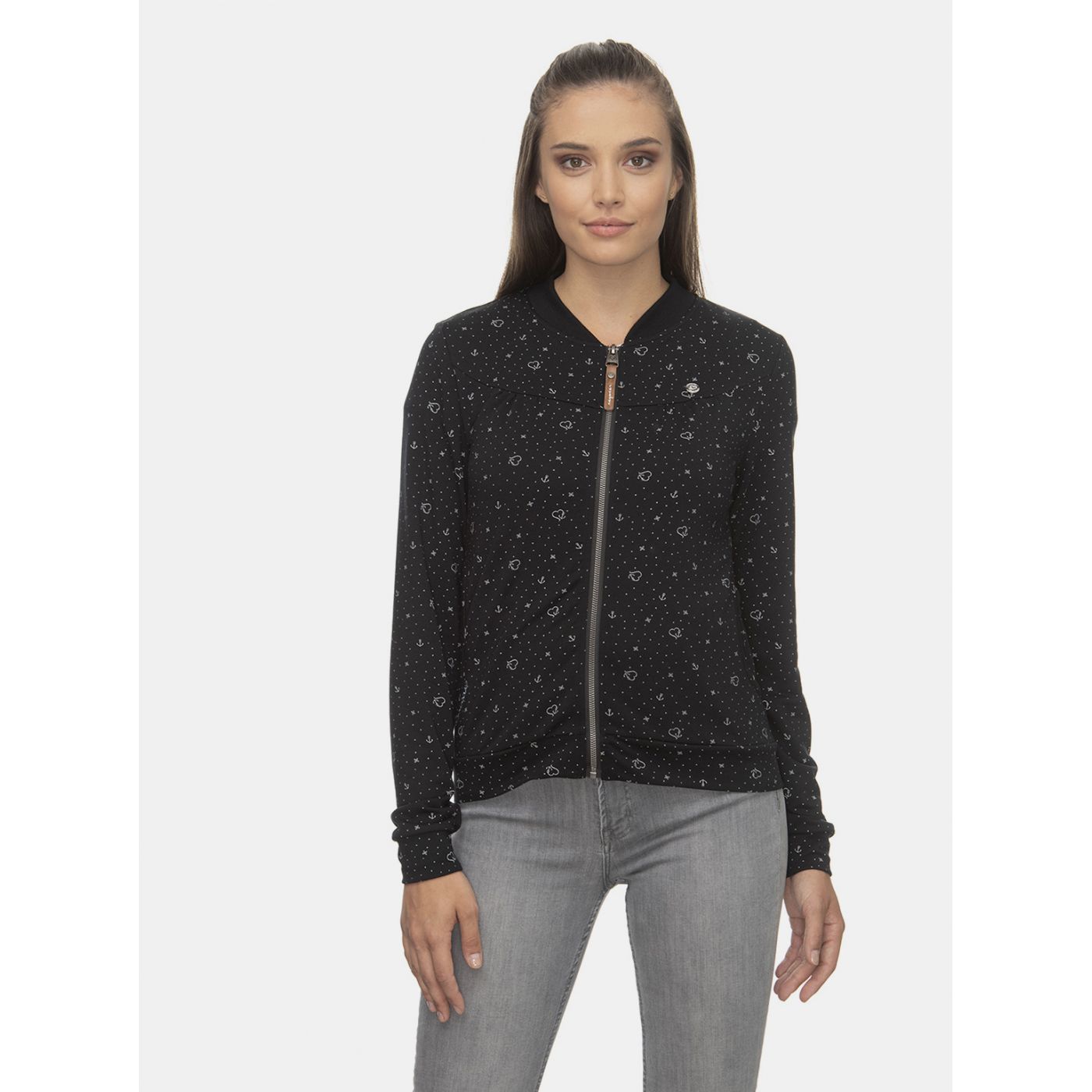 Black Women's Patterned Sweatshirt Ragwear Kenia
