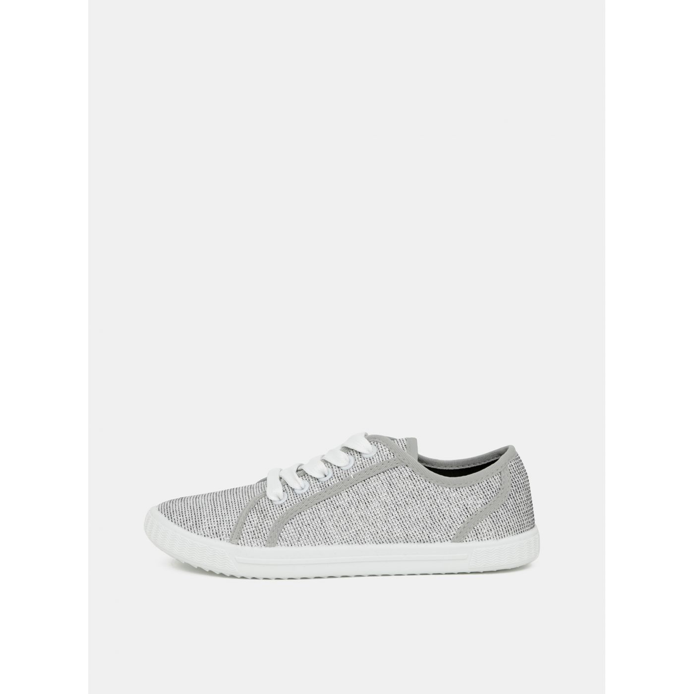 Grey women's sneakers with 3F silver details