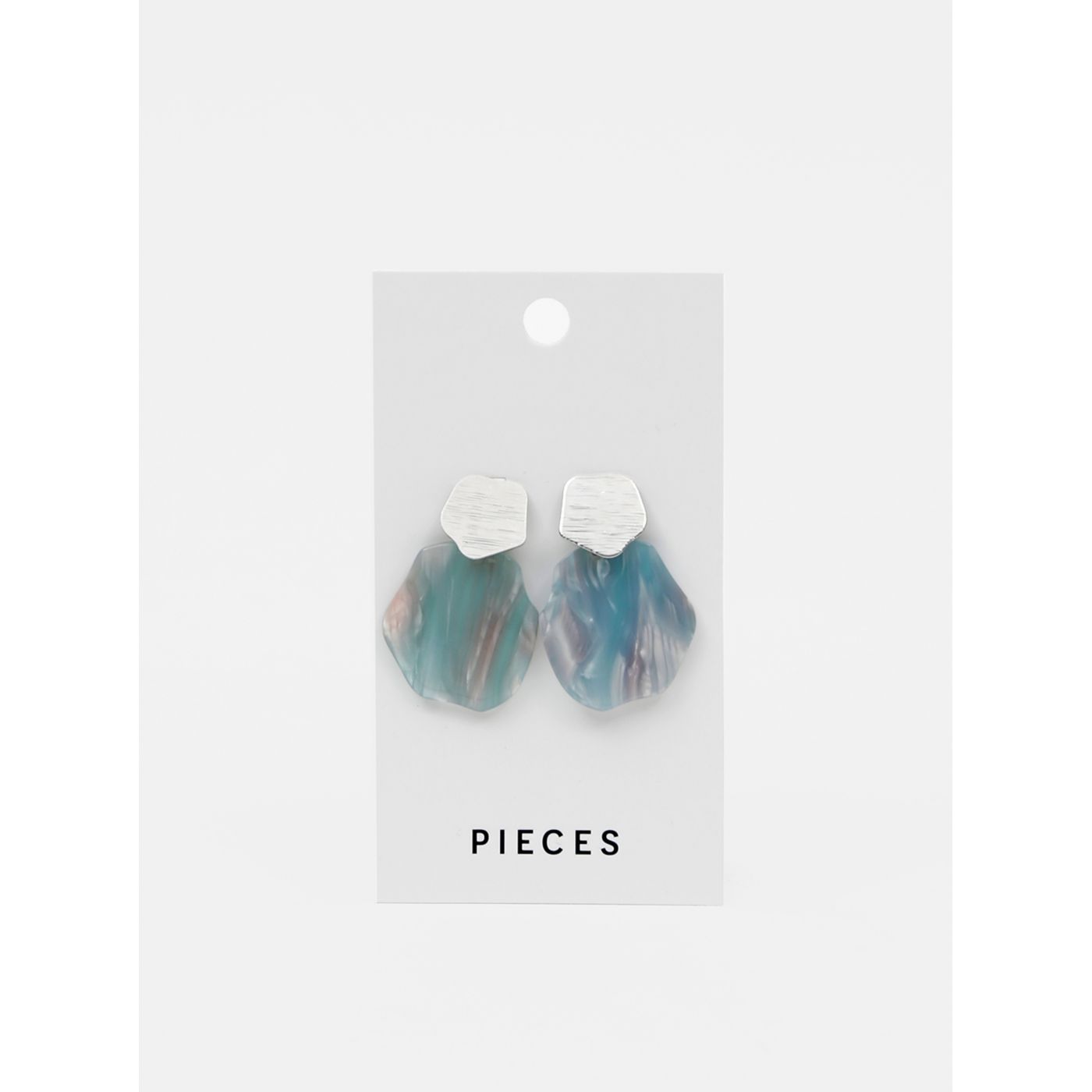 Molly Pieces Silver-Blue Earrings