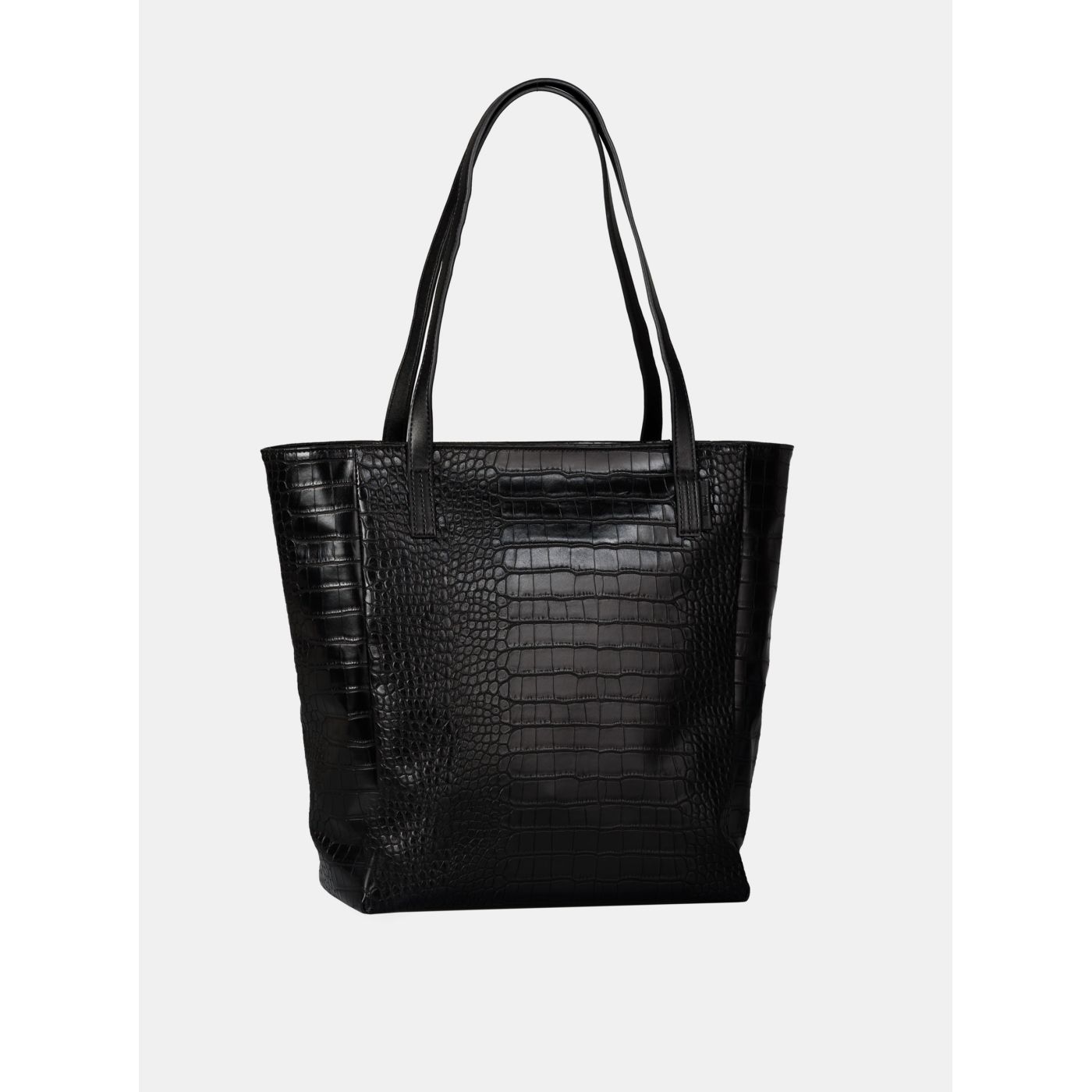 Black shopper with crocodile pattern Tom Tailor Denim