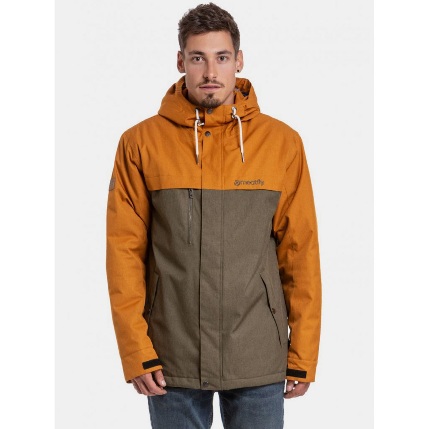 Brown Men's Functional Winter Jacket Meatfly Dandy
