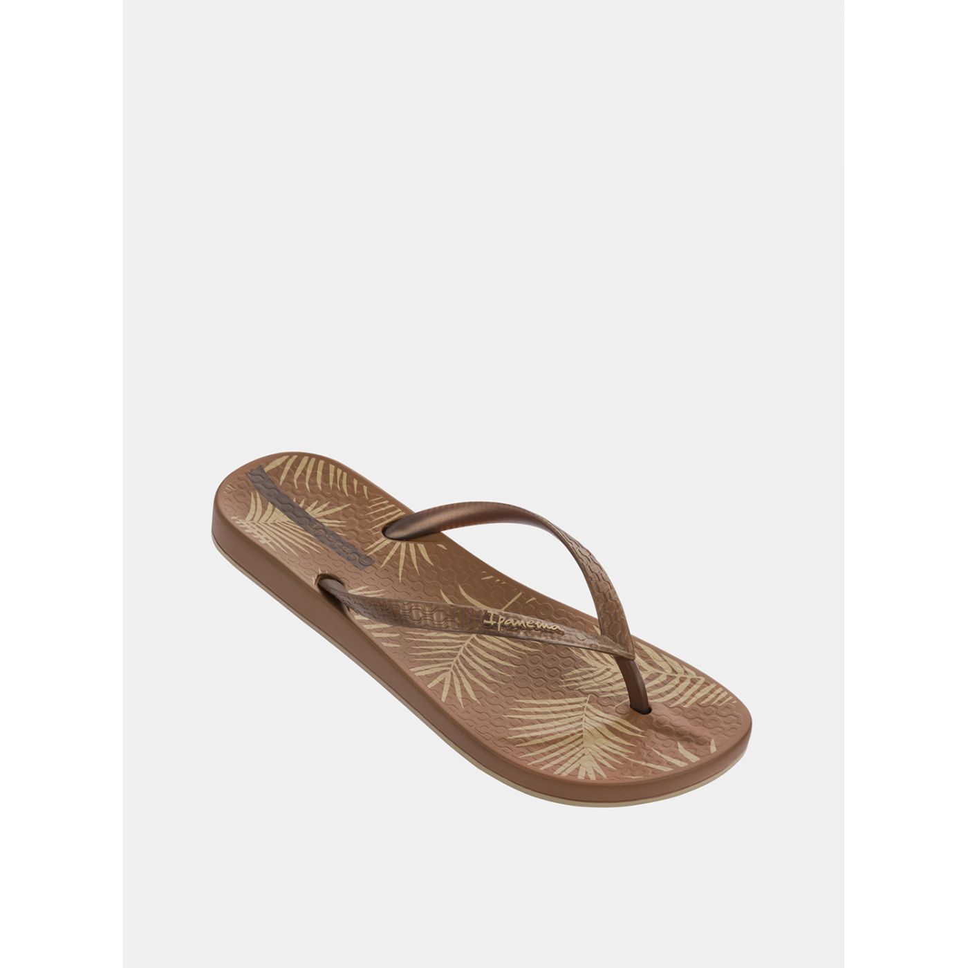 Brown patterned flip-flops Ipanema Anat