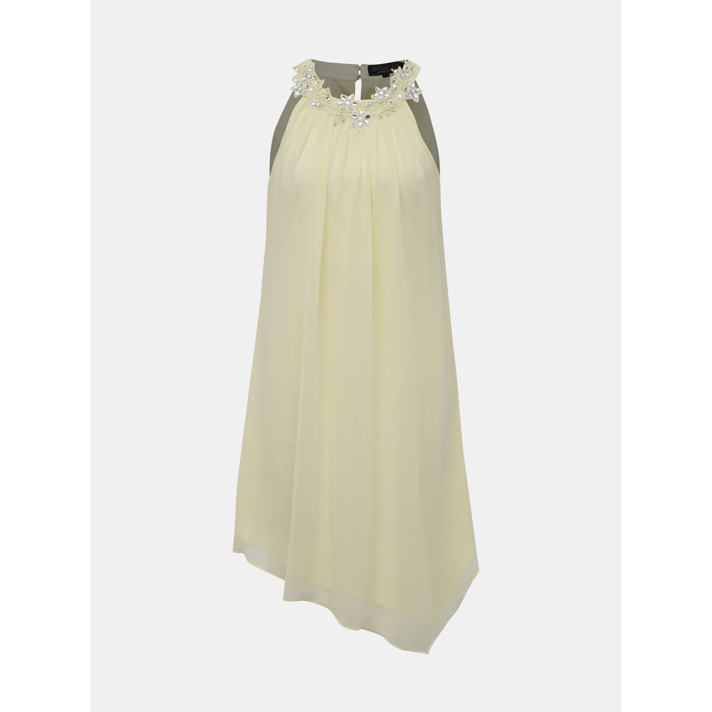 Light yellow dress with decorative trim Dorothy Perkins