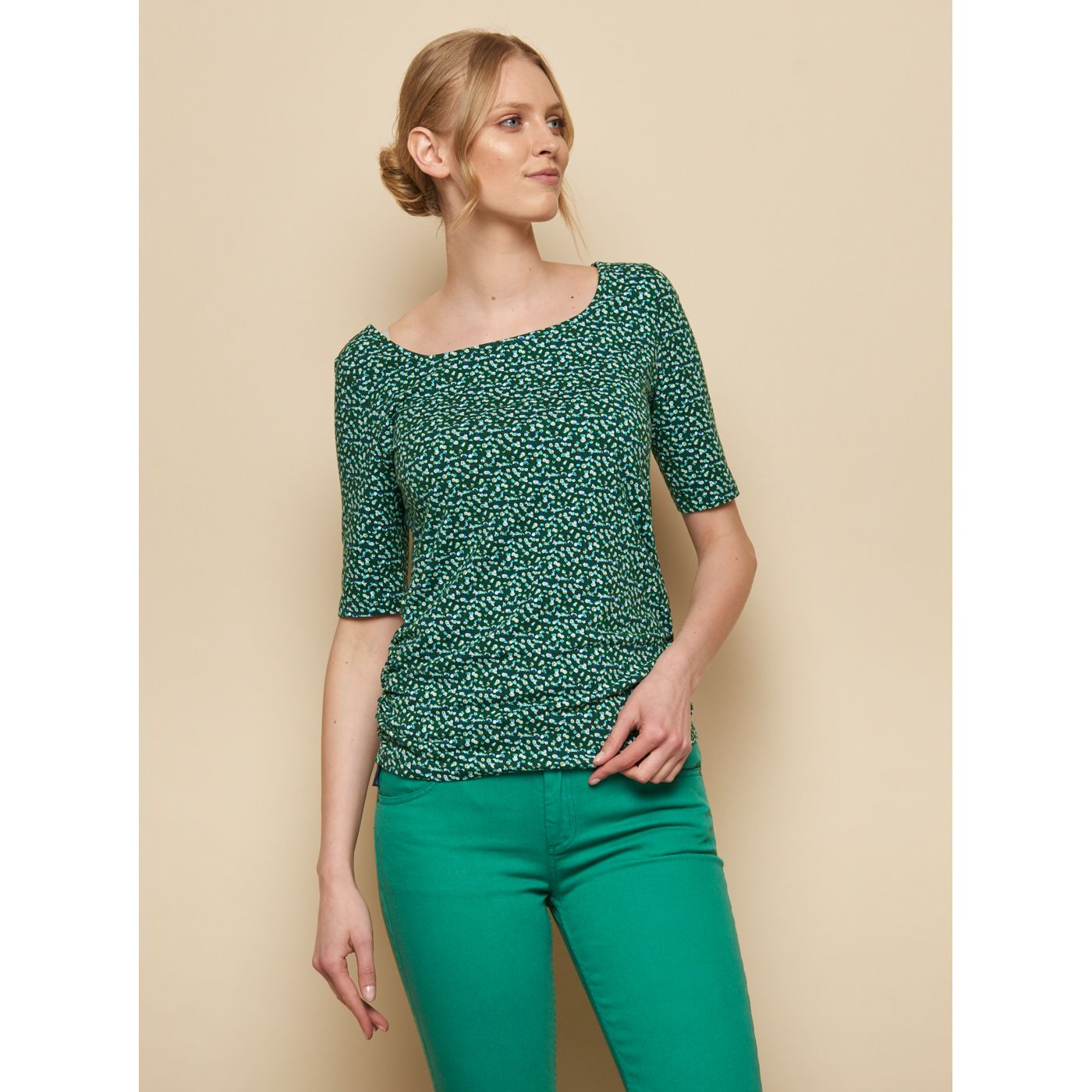 Dark green patterned T-shirt Tranquillo Pili