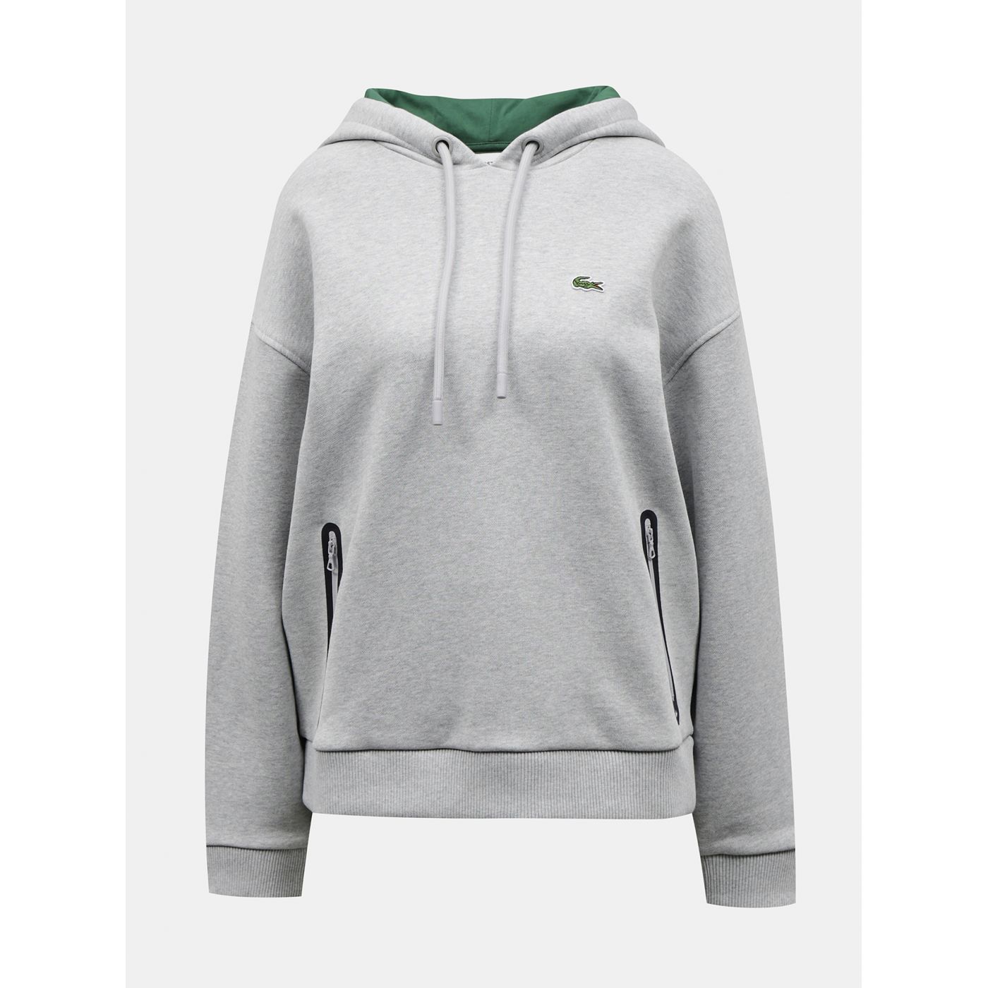Light grey women's hoodie Lacoste