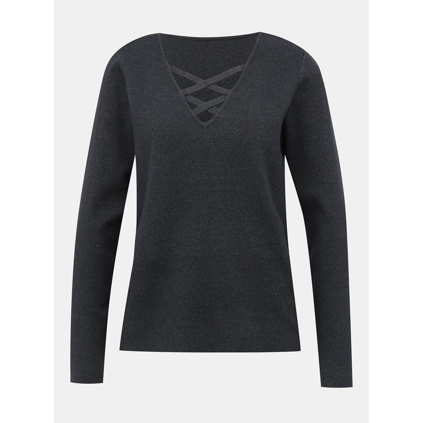 Dark grey sweater VILA Lacal