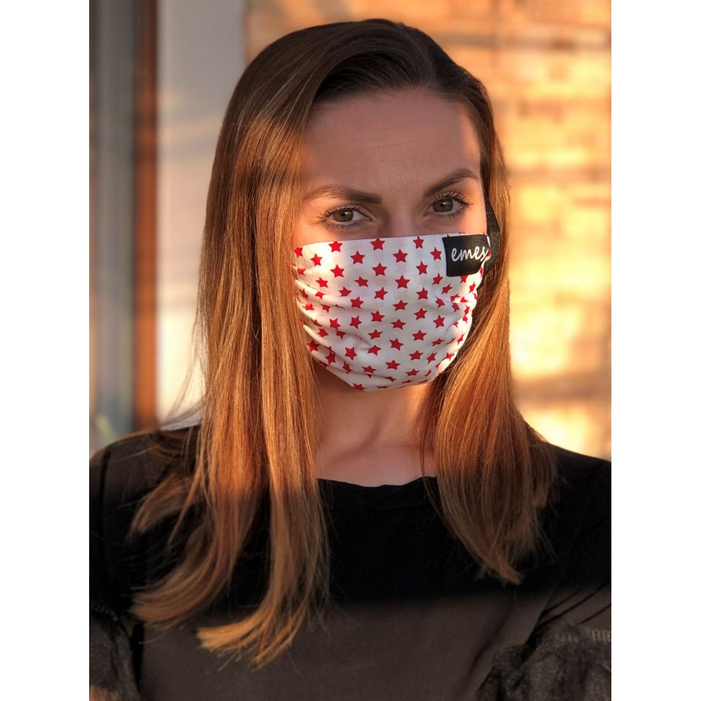 Red-white patterned veil emes 20 x 9 cm